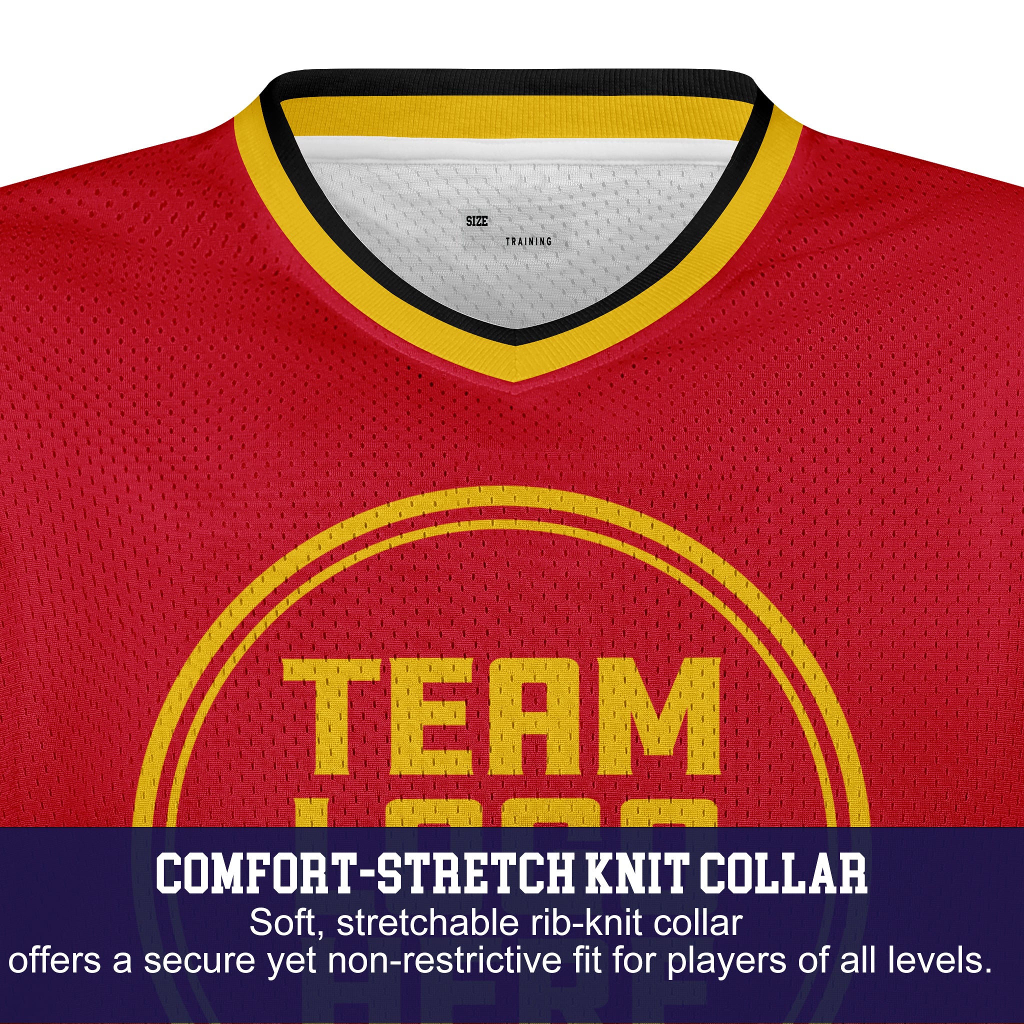 Custom Hockey Jersey Practice PS-107 RedGoldBlack