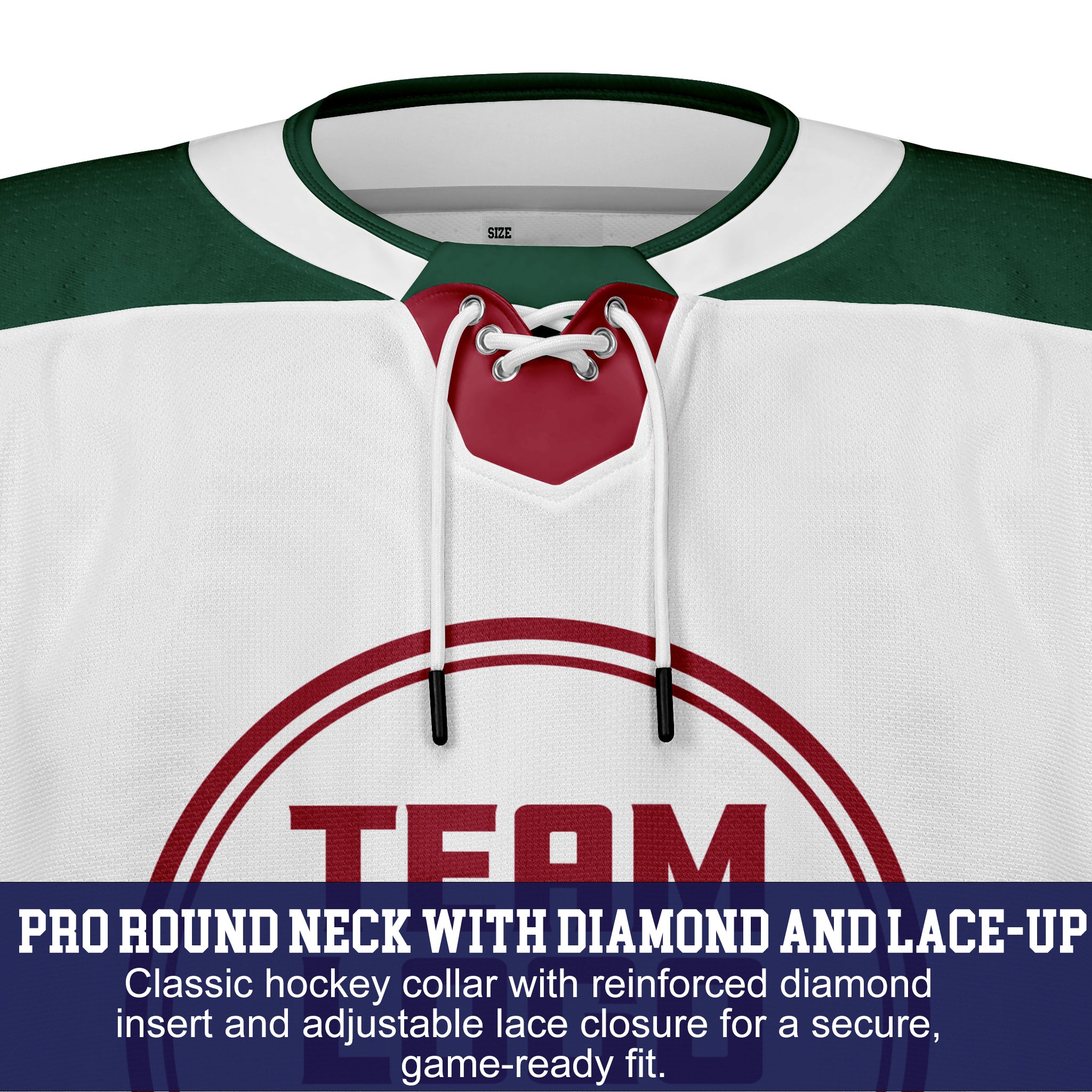 Custom Hockey Jersey Elite Pro EP-103 WhiteGreenRed