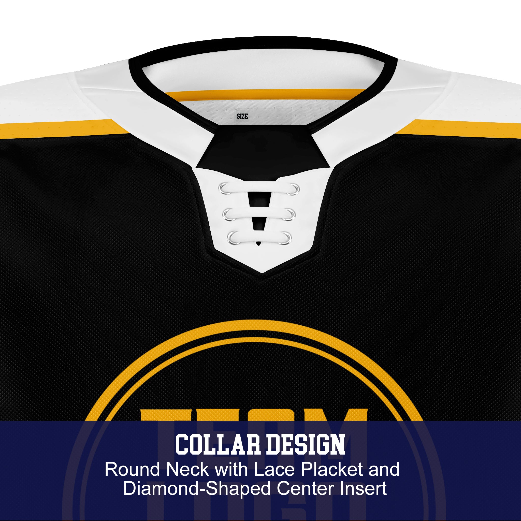 Custom Hockey Jersey Elite Pro EP-301 BlackGoldWhite