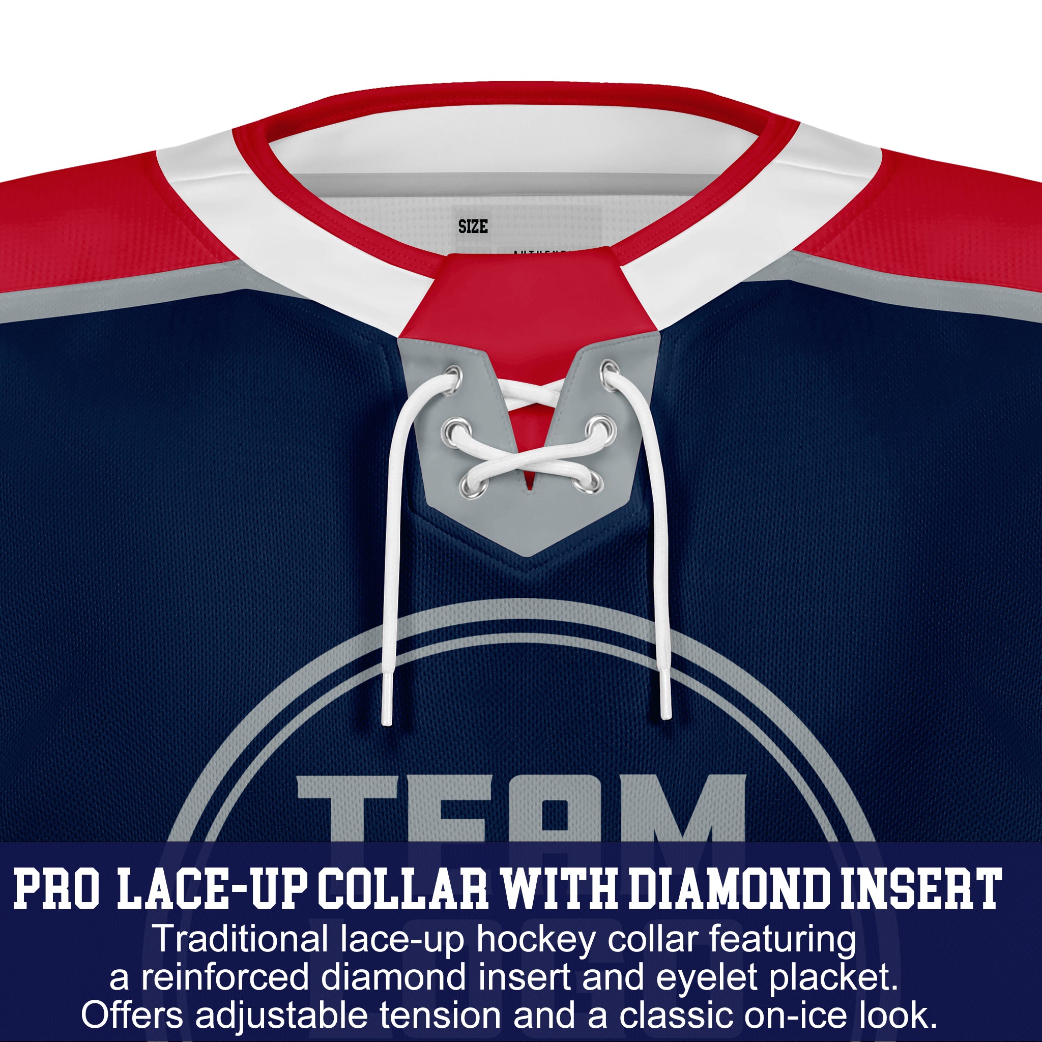 Custom Hockey Jersey Varsity Teamwear VT-208 SteelRedSilver