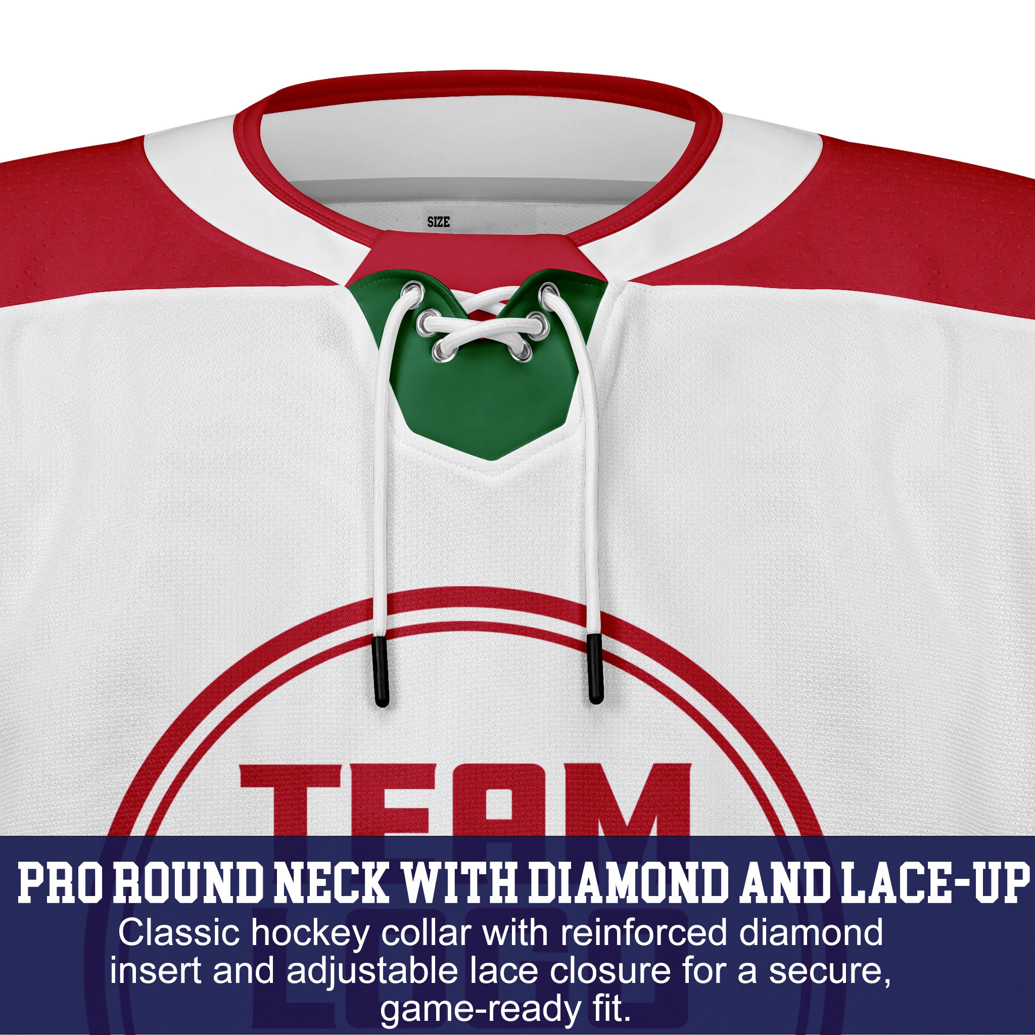 Custom Hockey Jersey Elite Pro EP-104 WhiteGreenRed