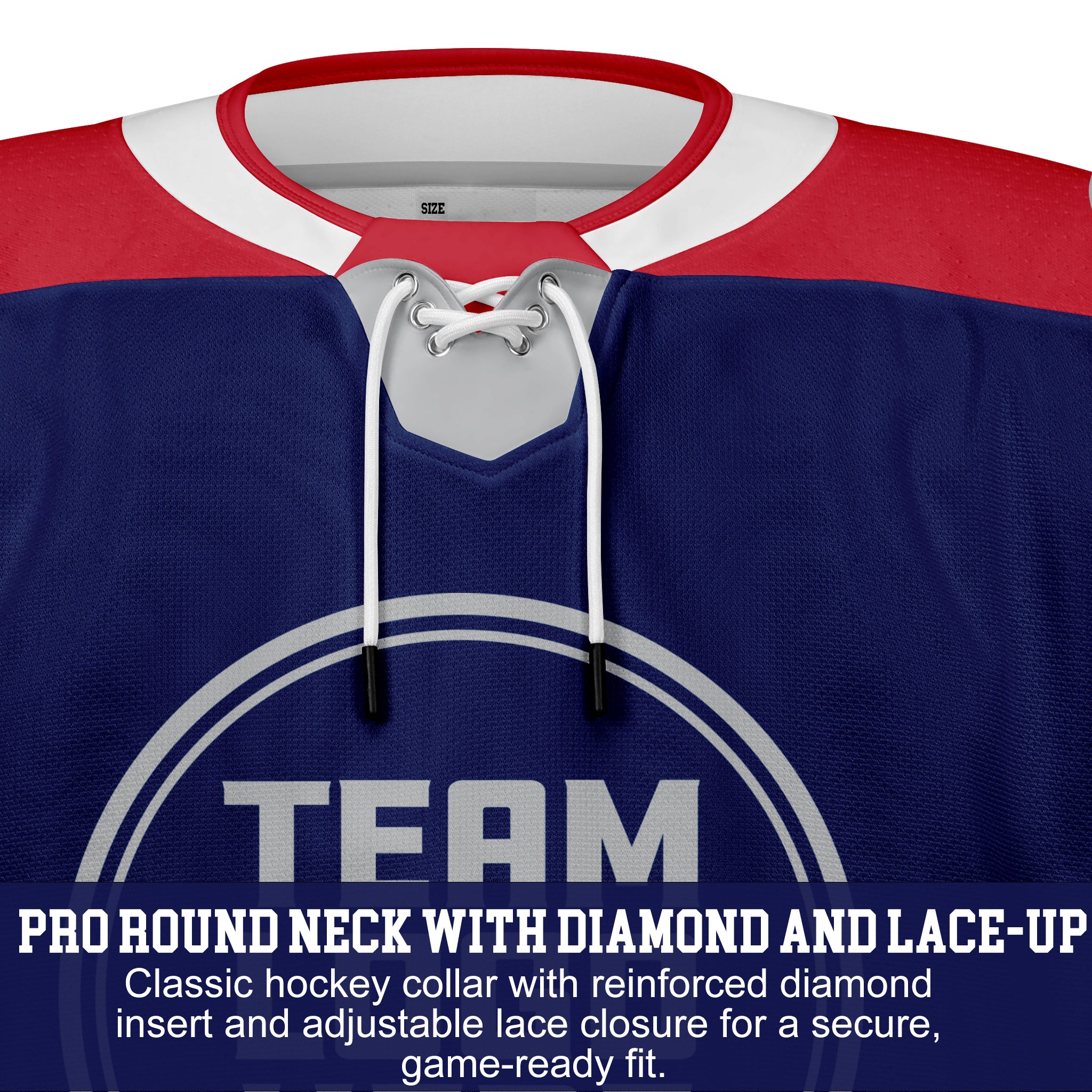 Custom Hockey Jersey Elite Pro EP-105 NavyRedWhiteSilver