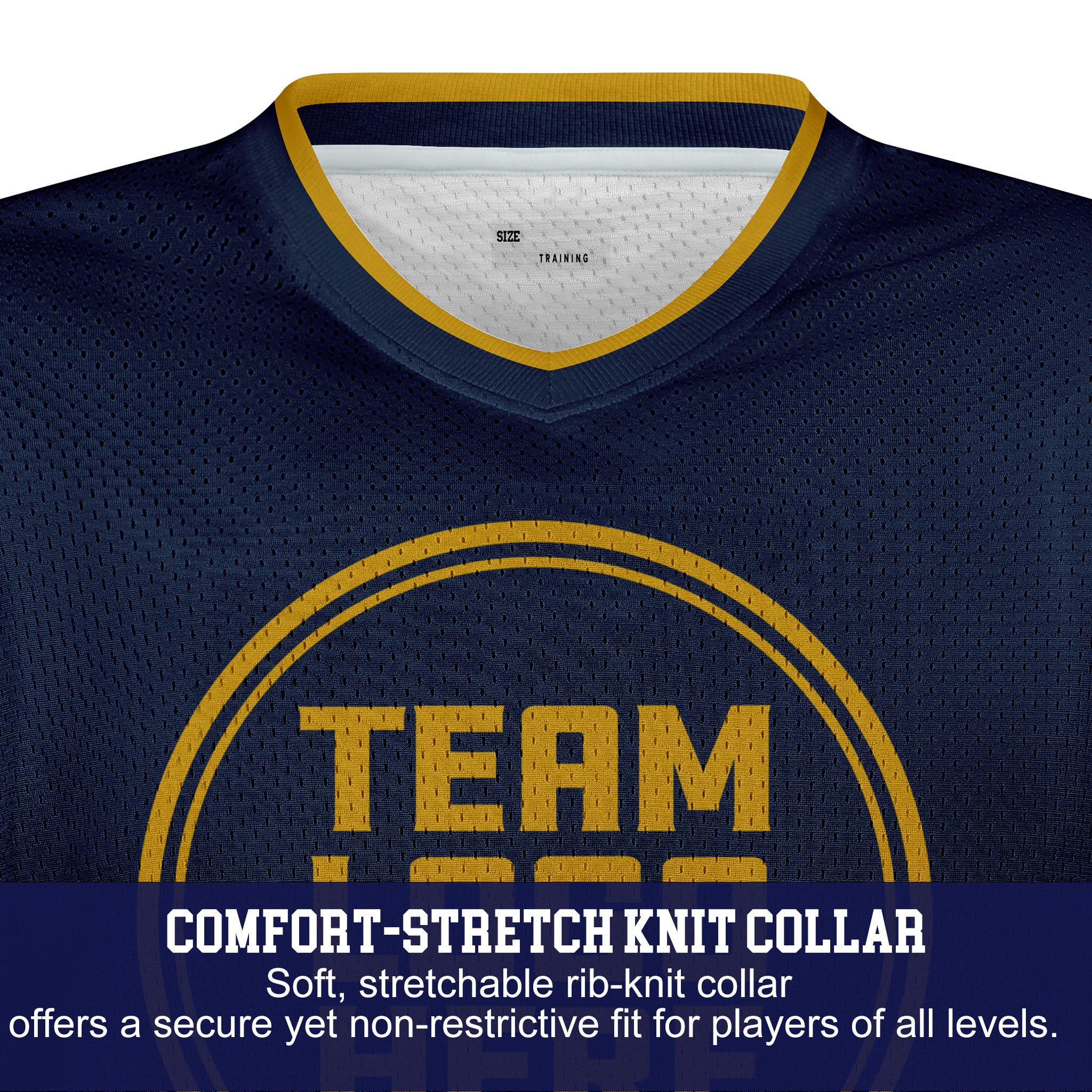Custom Hockey Jersey Practice PS-101 NavyGold