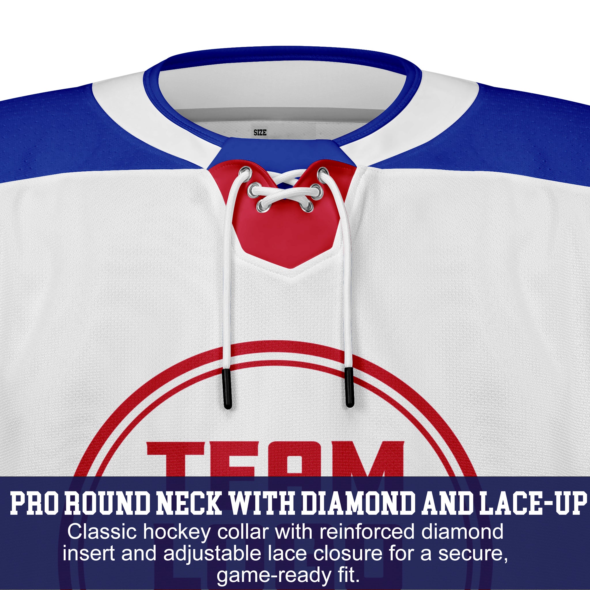 Custom Hockey Jersey Elite Pro EP-101 WhiteRedBlue