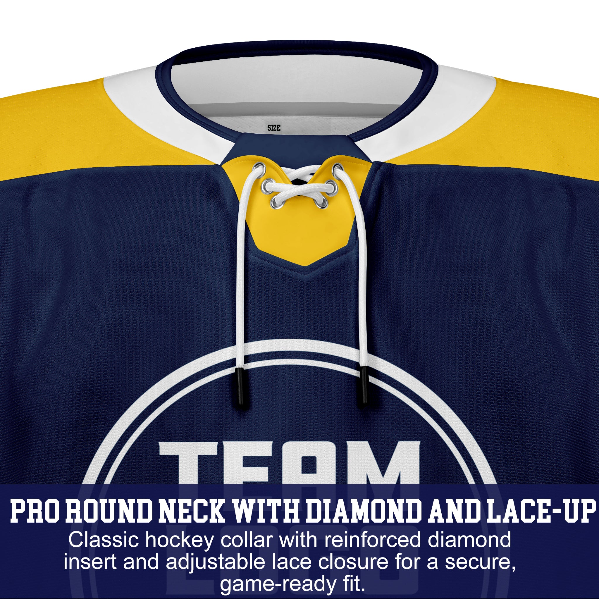 Custom Hockey Jersey Elite Pro EP-107 NavyGoldWhite