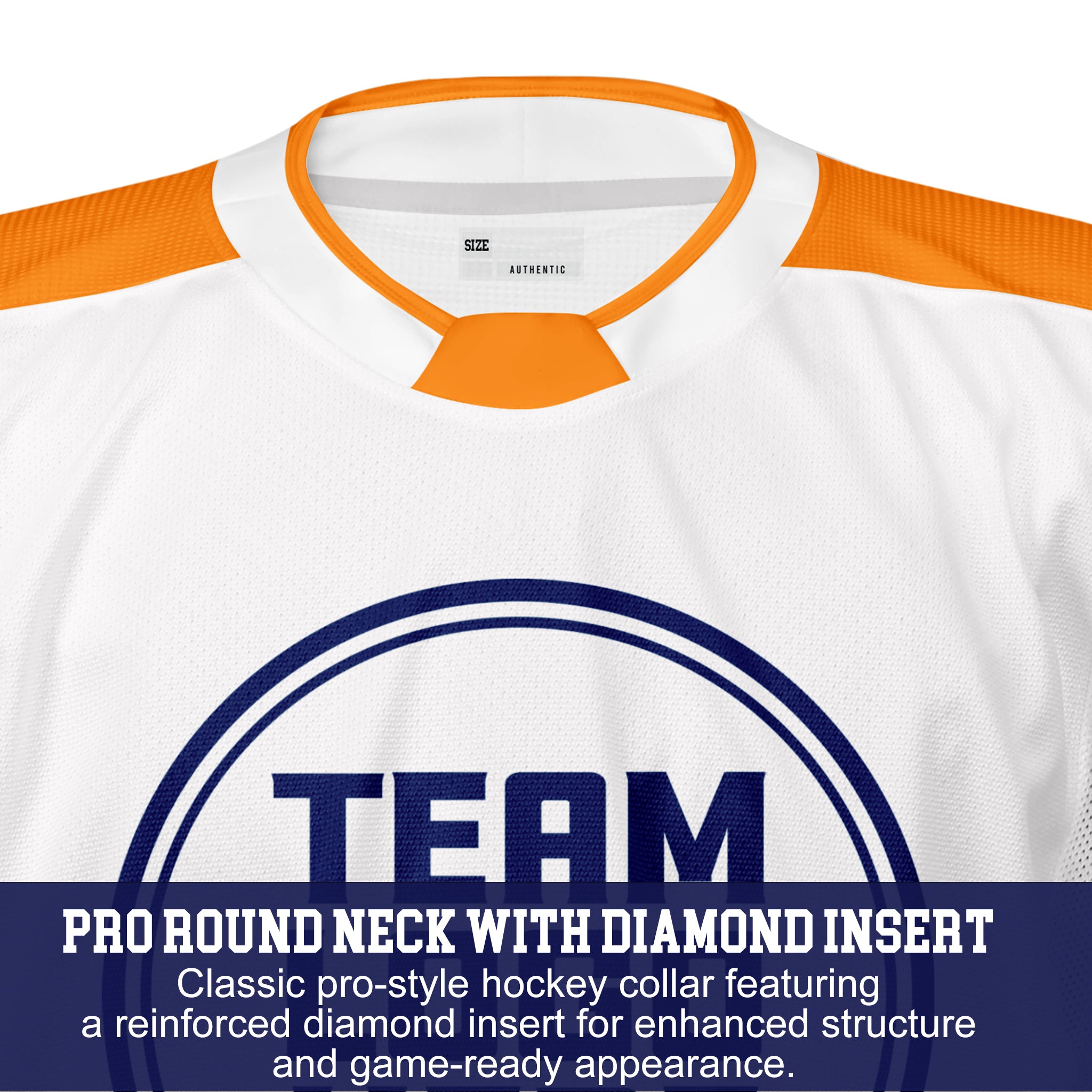 Custom Hockey Jersey Elite Pro EP-202 OrangeWhiteNavy