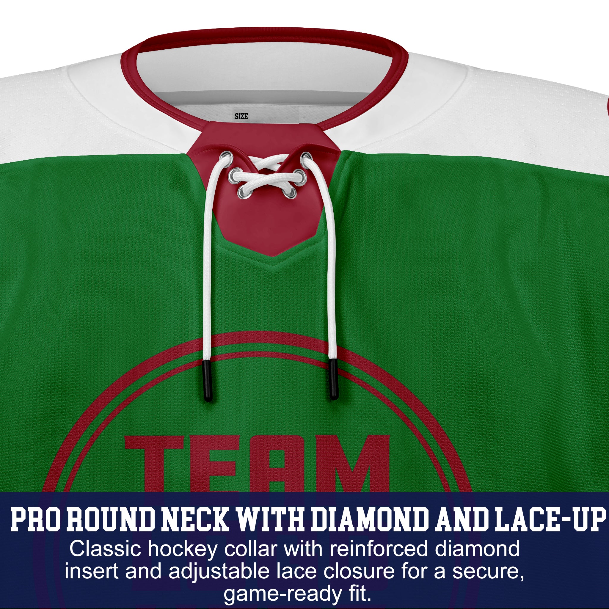 Custom Hockey Jersey Elite Pro EP-105 GreenWhiteBlackMaroon