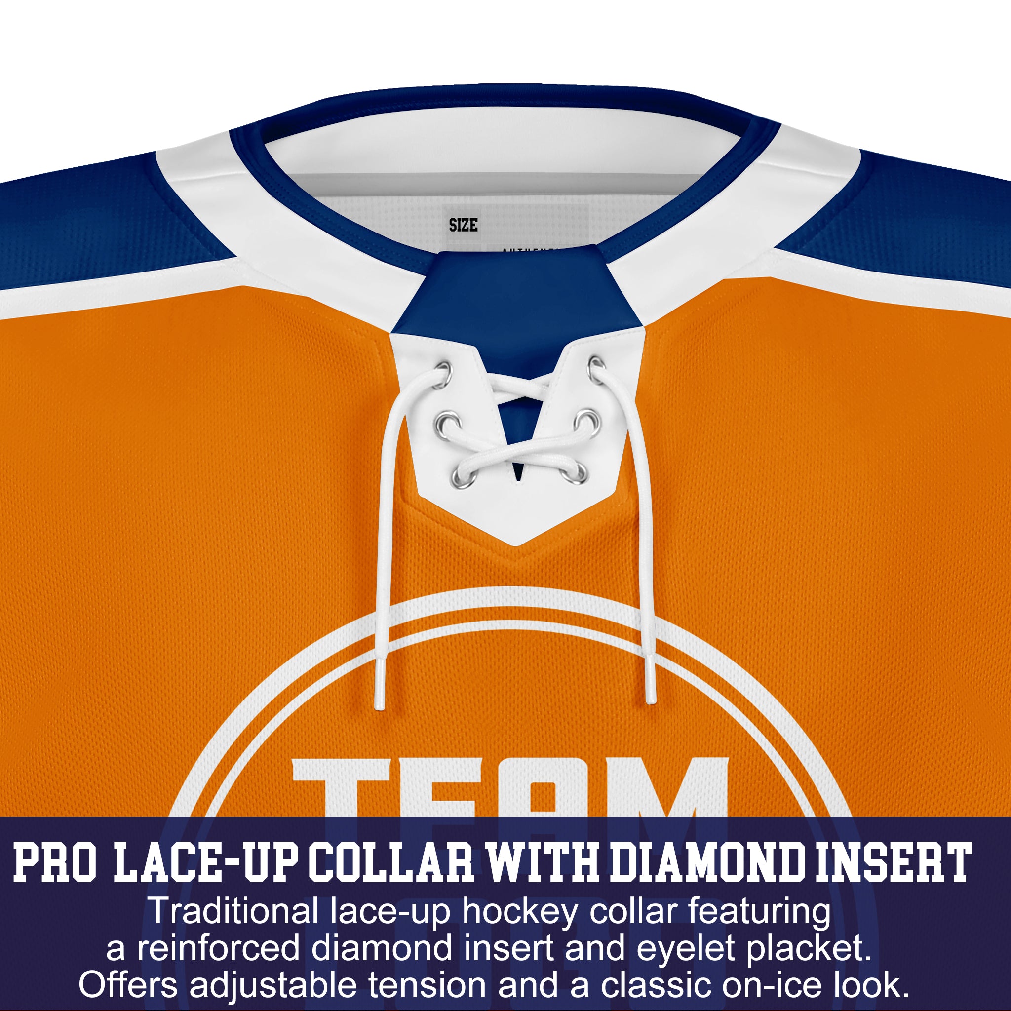 Custom Hockey Jersey Varsity Teamwear VT-208 OrangeNavyWhite