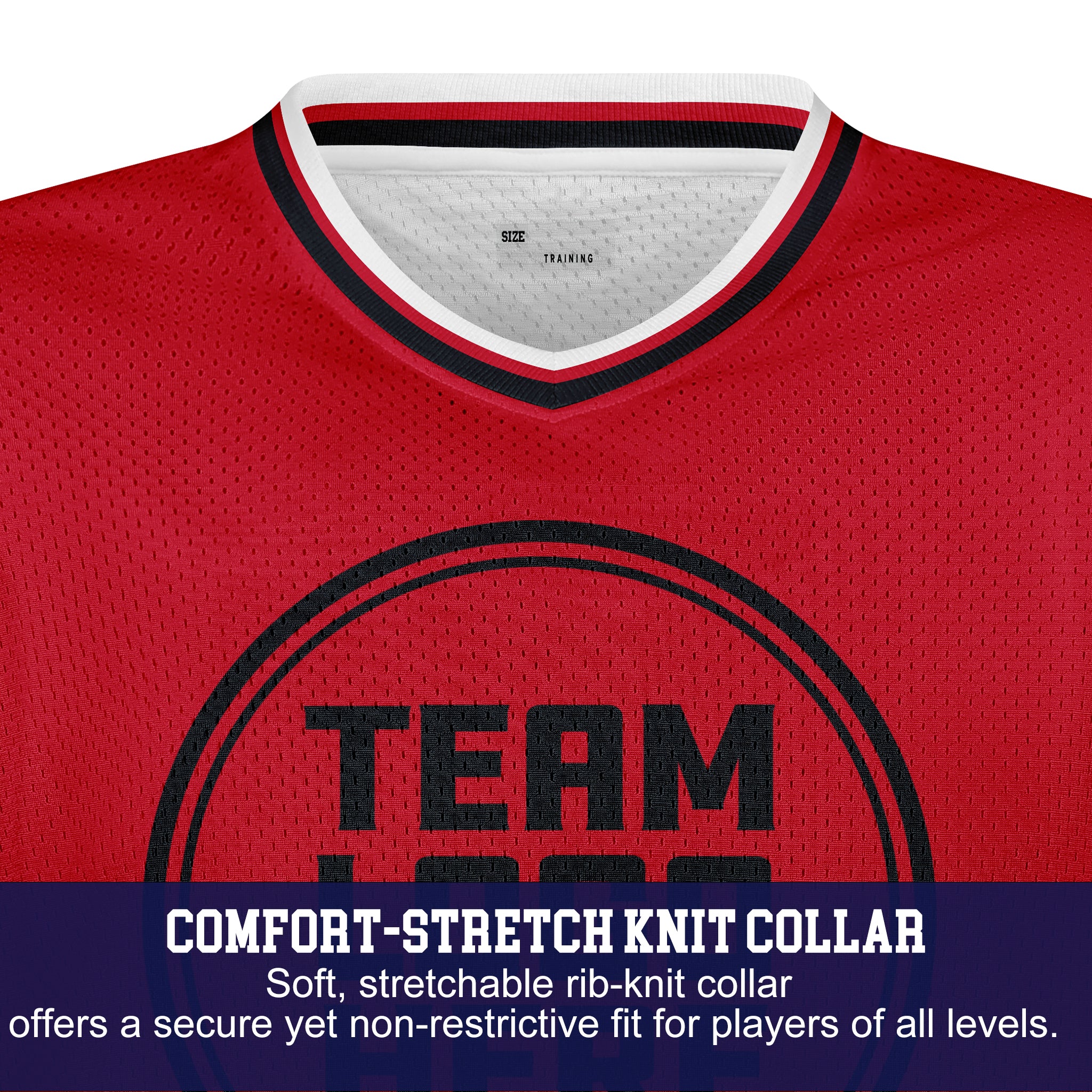 Custom Hockey Jersey Practice PS-103 RedBlack (Sample)