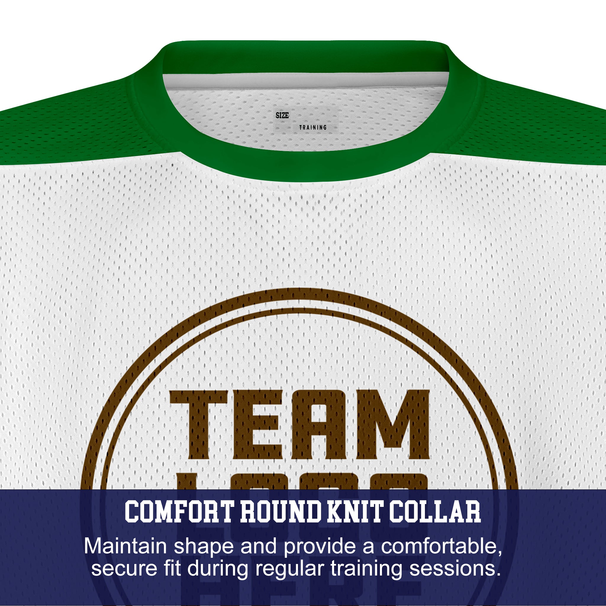 Custom Hockey Jersey Practice PS-302 WhiteGreenBlackBrown
