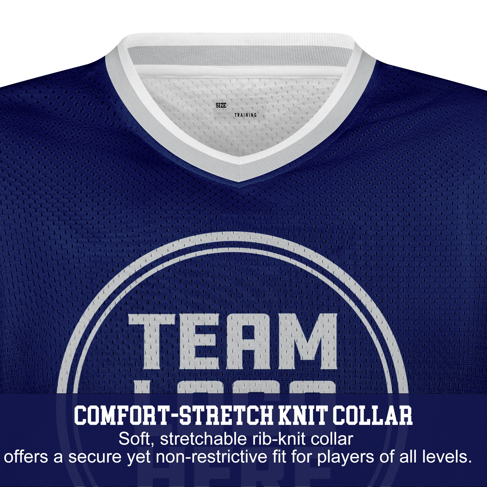 Custom Hockey Jersey Practice PS-107 NavySilverWhite