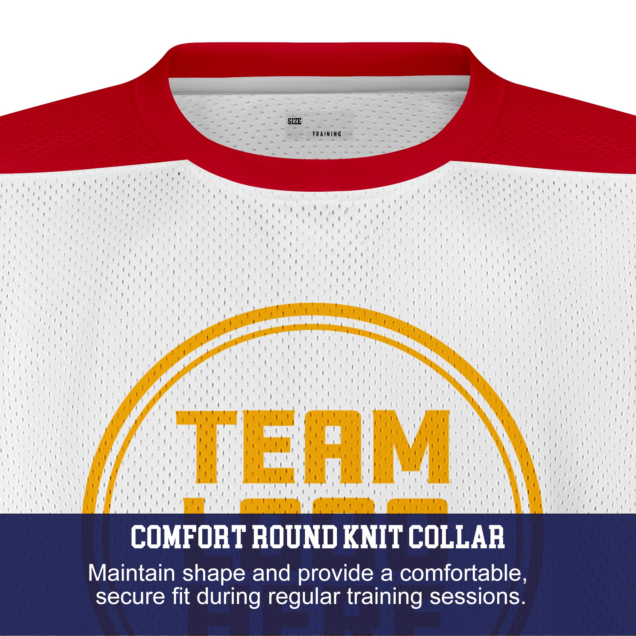 Custom Hockey Jersey Practice PS-302 WhiteRedNavyGold