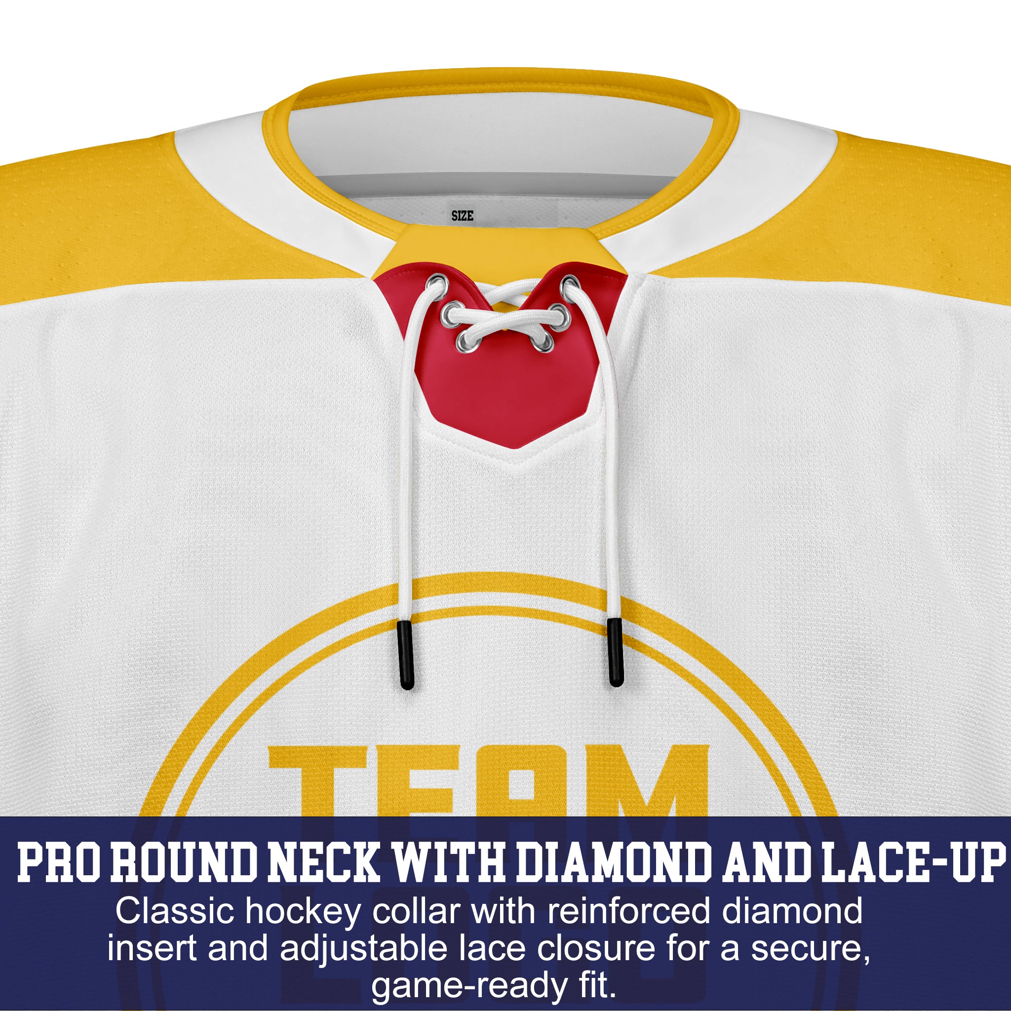 Custom Hockey Jersey Elite Pro EP-104 WhiteRedGold