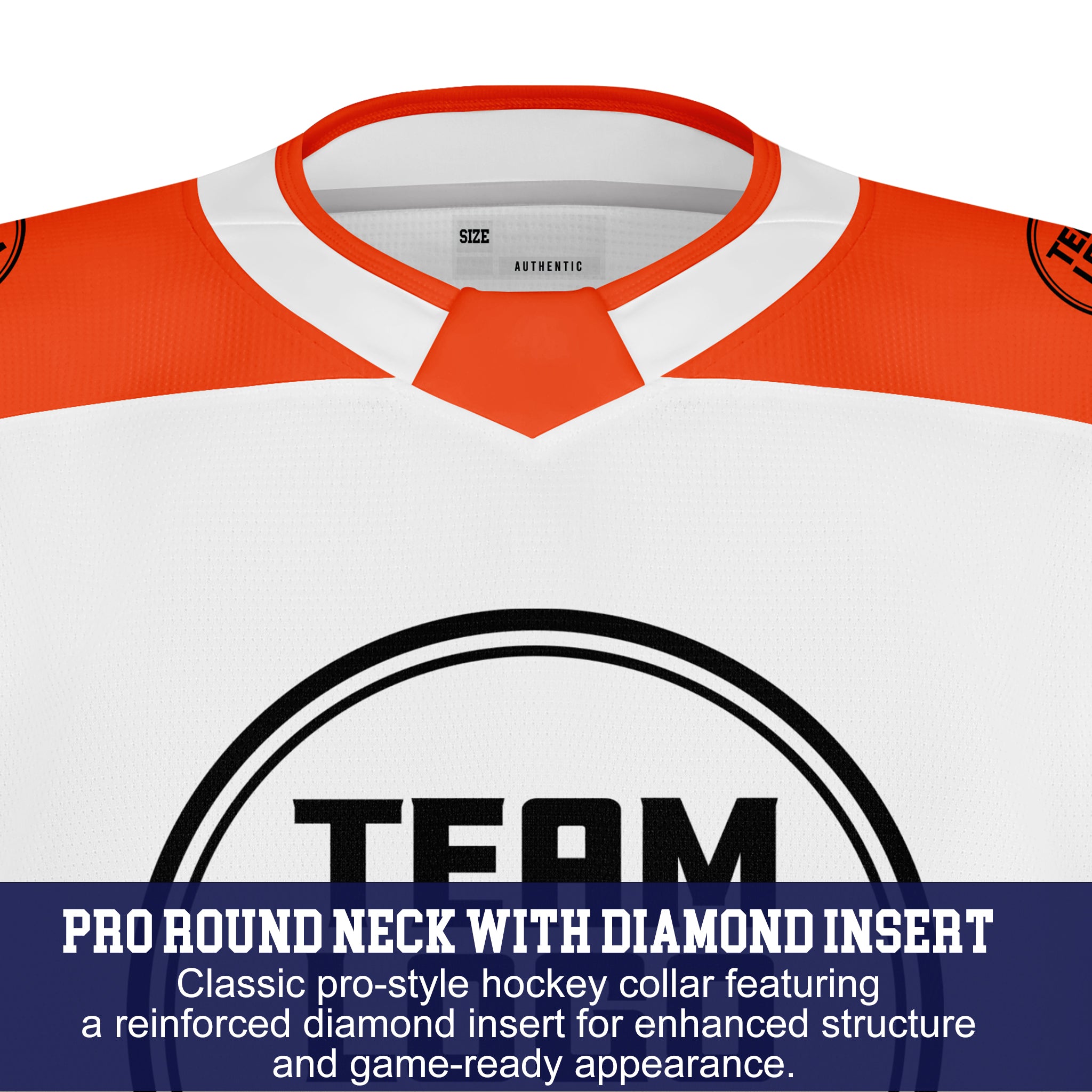 Custom Hockey Jersey Varsity Teamwear VT-101 WhiteOrangeBlack