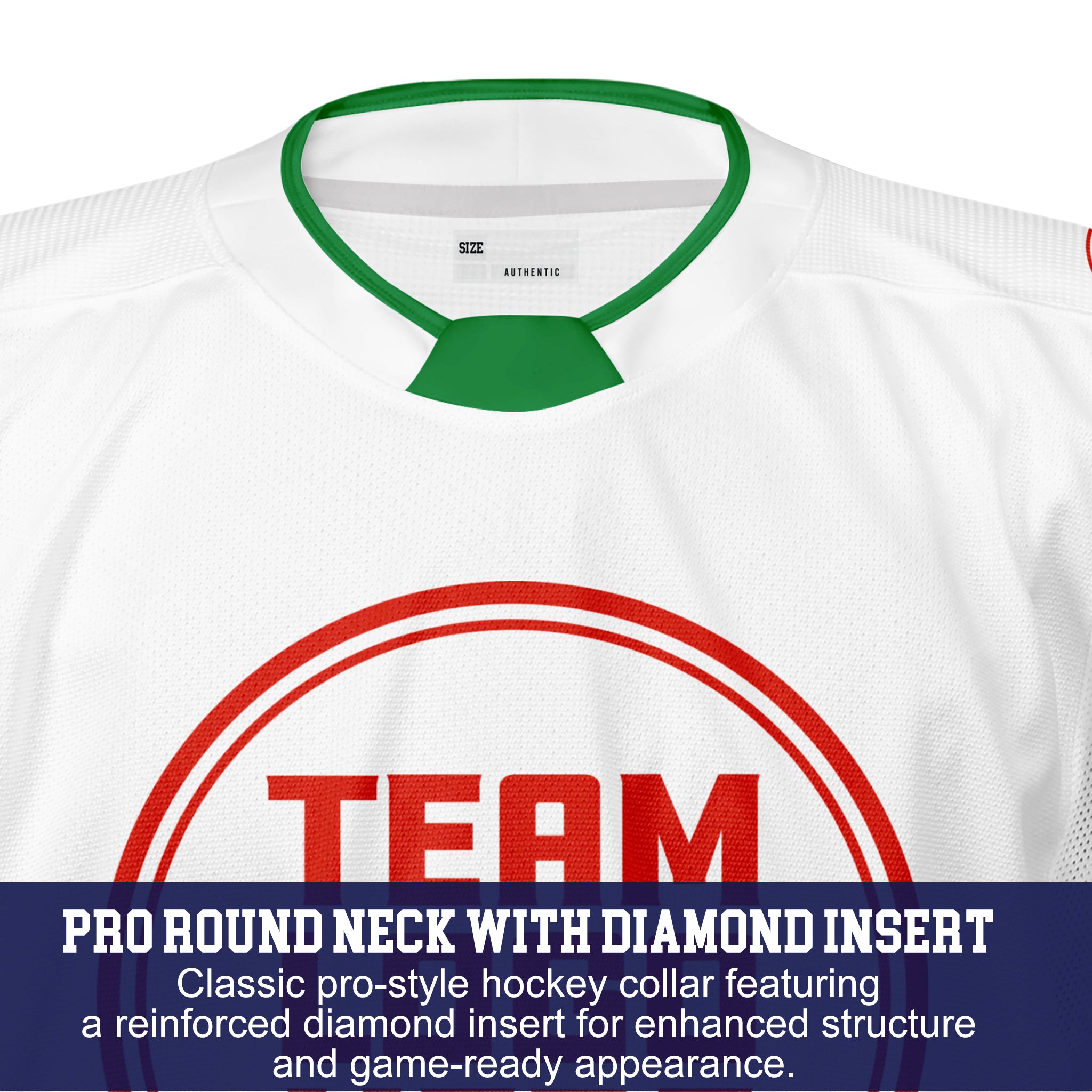 Custom Hockey Jersey Elite Pro EP-201 WhiteGreenRed