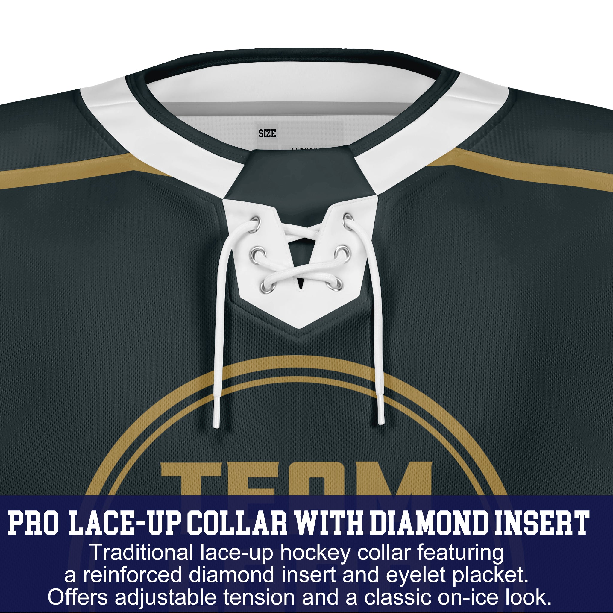 Custom Hockey Jersey Varsity Teamwear VT-202 SteelGoldWhite