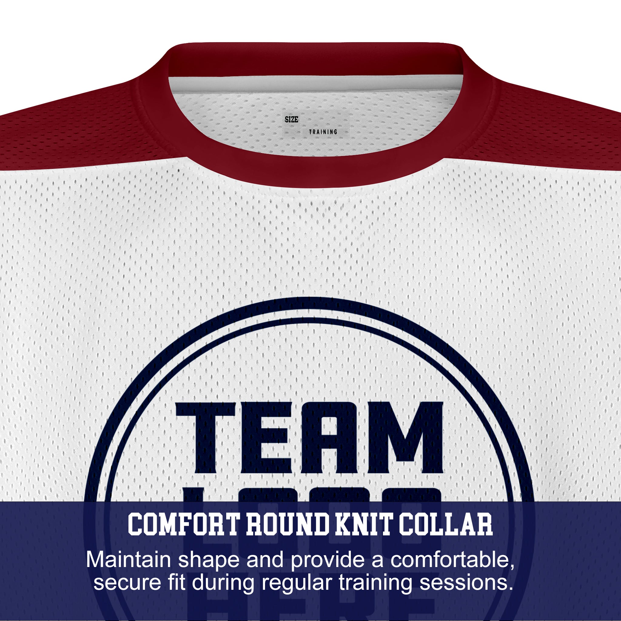 Custom Hockey Jersey Practice PS-302 WhiteBurgundyGoldNavy