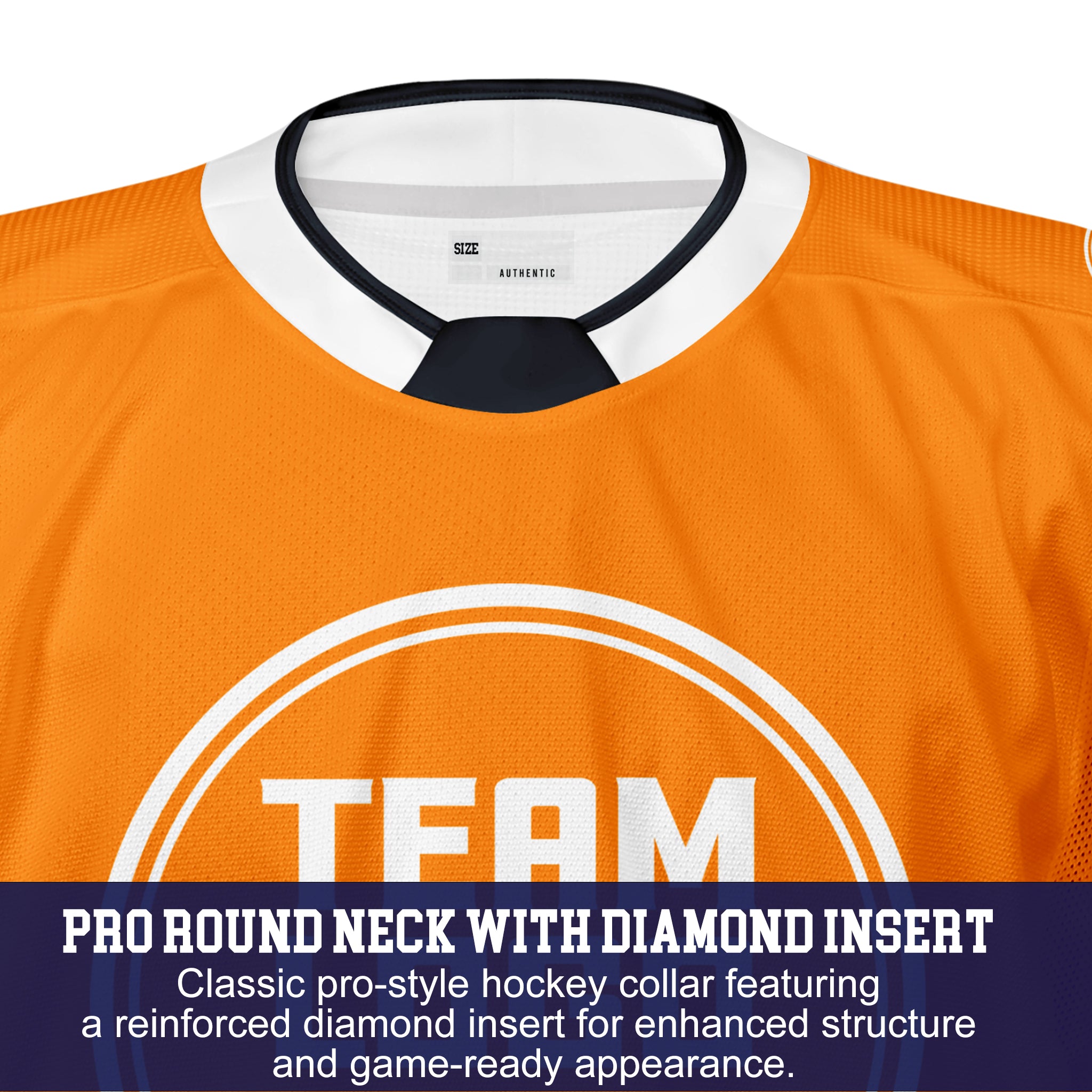 Custom Hockey Jersey Elite Pro EP-201 OrangeBlackWhite
