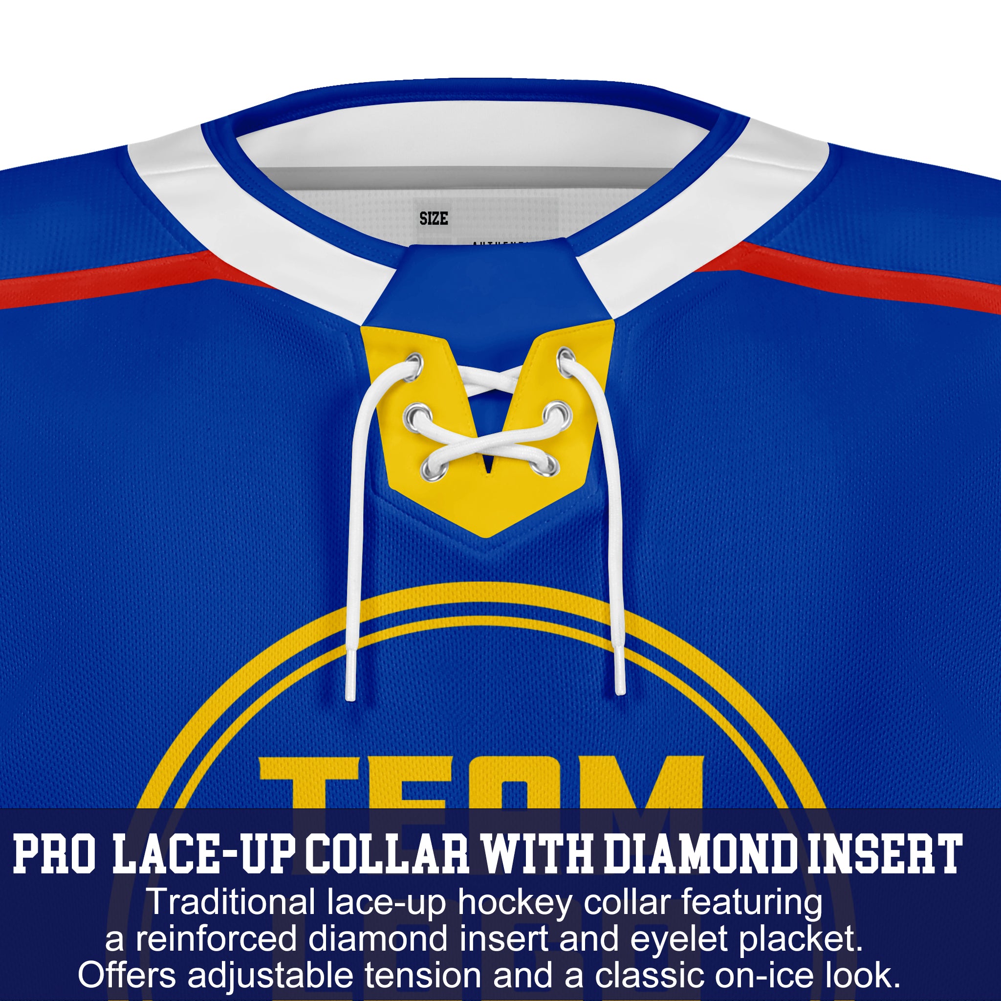 Custom Hockey Jersey Varsity Teamwear VT-202 RoyalYellowRed