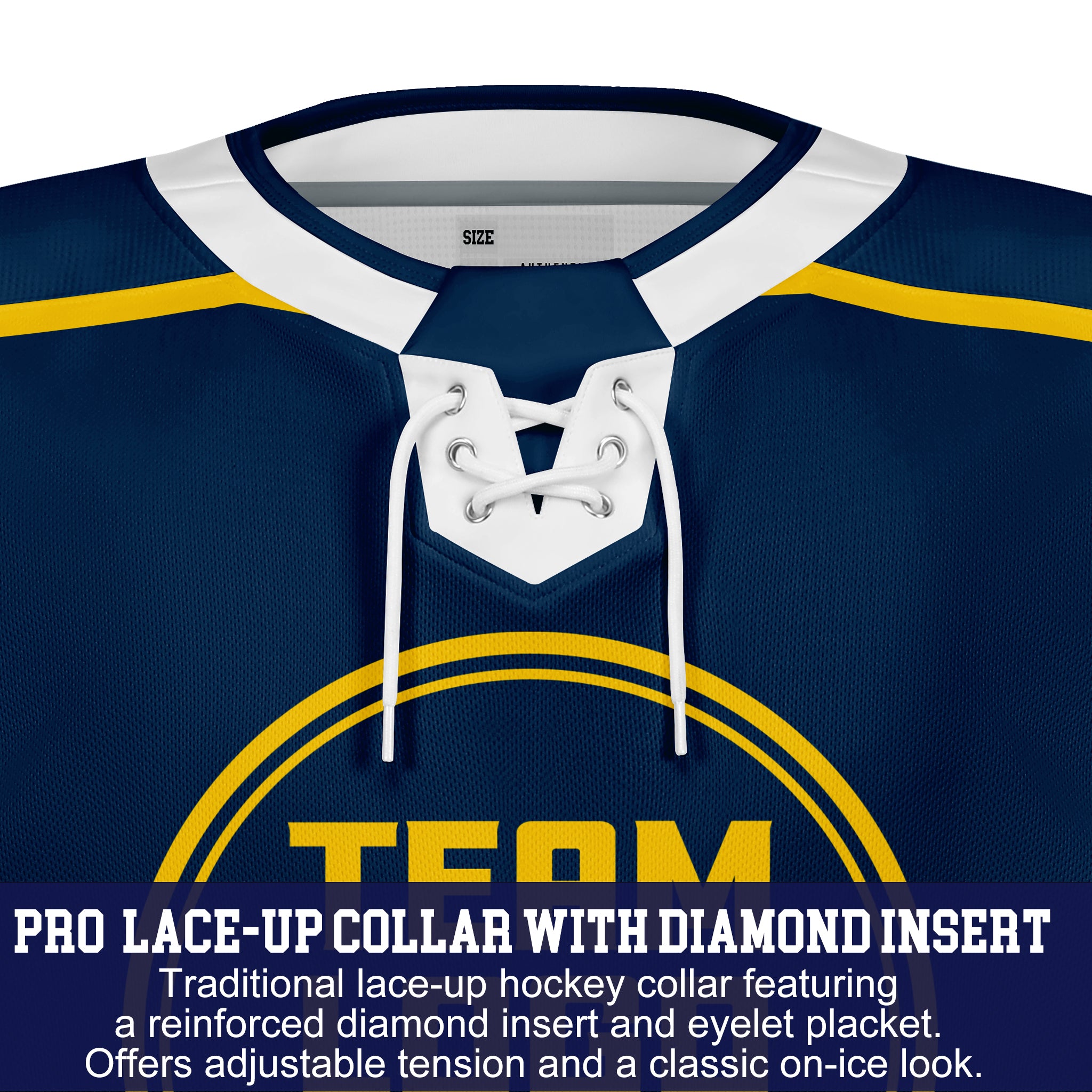 Custom Hockey Jersey Varsity Teamwear VT-202 NavyYellowWhite