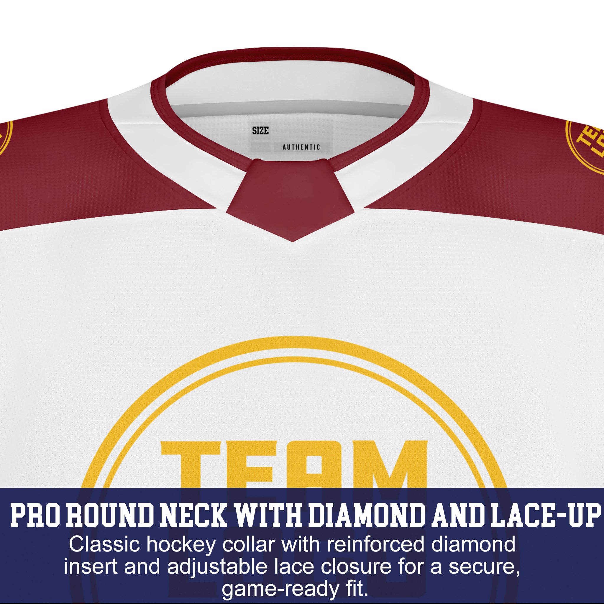 Custom Hockey Jersey Varsity Teamwear VT-101 WhiteRedGold