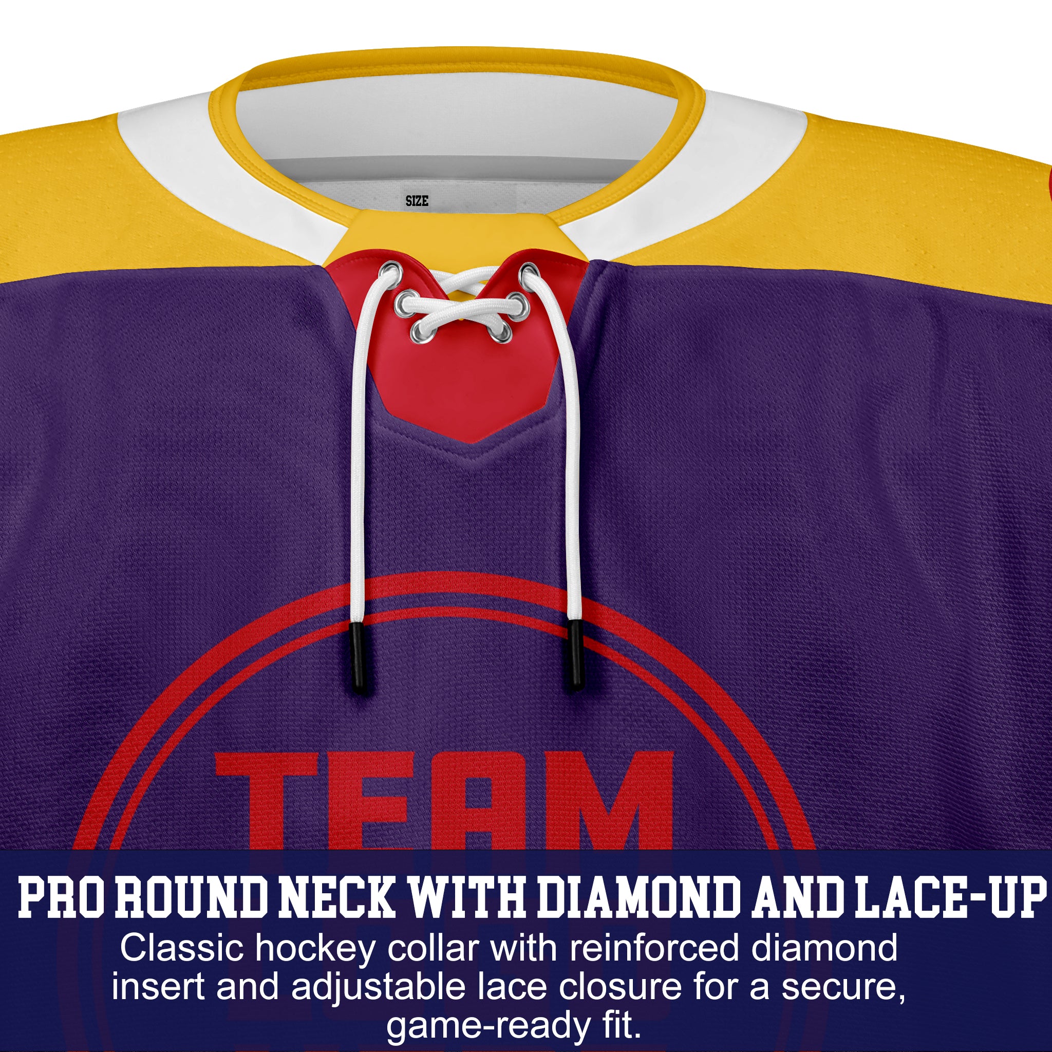Custom Hockey Jersey Elite Pro EP-105 RoyalGoldWhiteRed