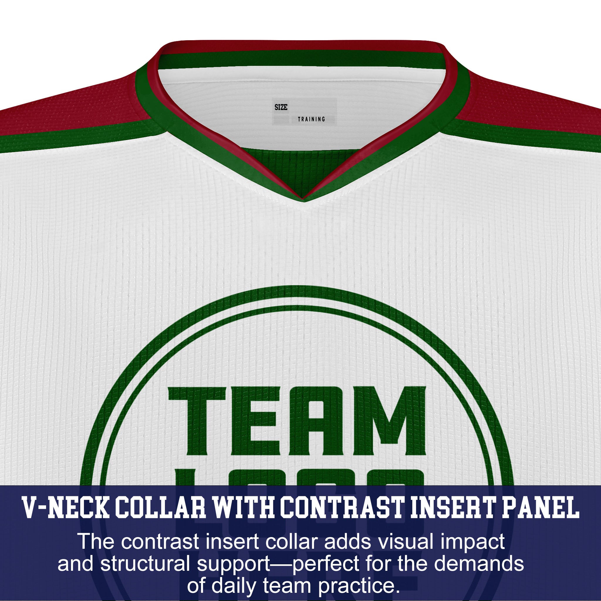 Custom Hockey Jersey Practice PS-202 WhiteGreenRed