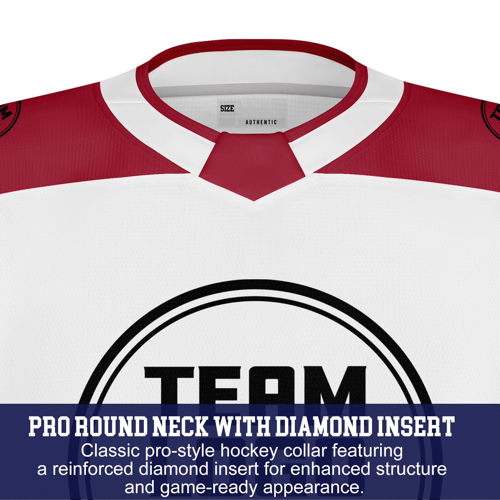 Custom Hockey Jersey Varsity Teamwear VT-101 WhiteRedBlack