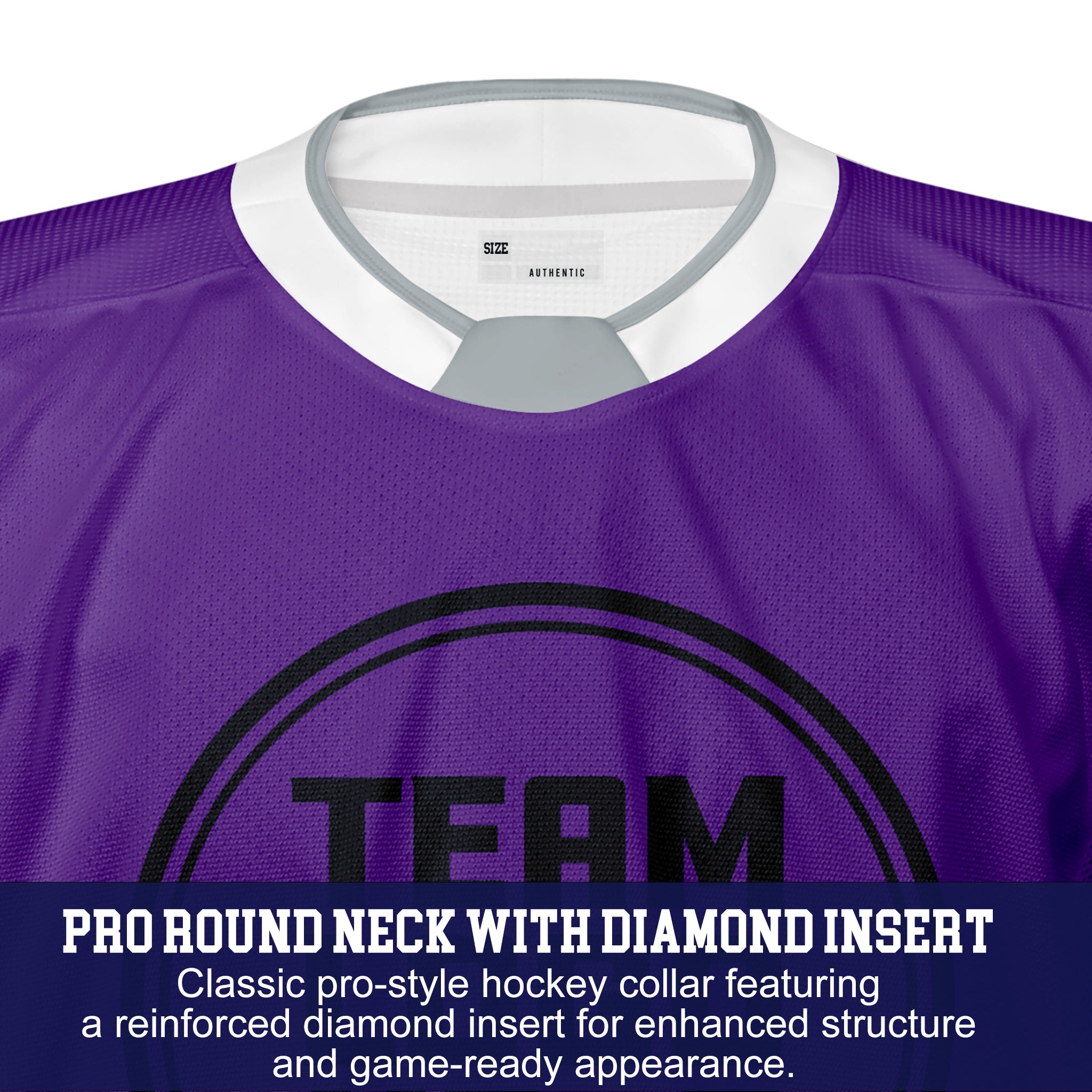Custom Hockey Jersey Elite Pro EP-201 PurpleSilverBlack