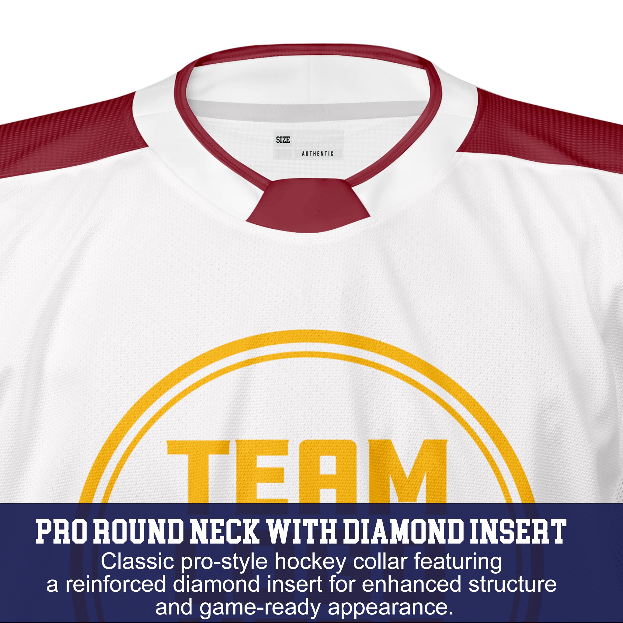 Custom Hockey Jersey Elite Pro EP-202 BurgundyWhiteGold