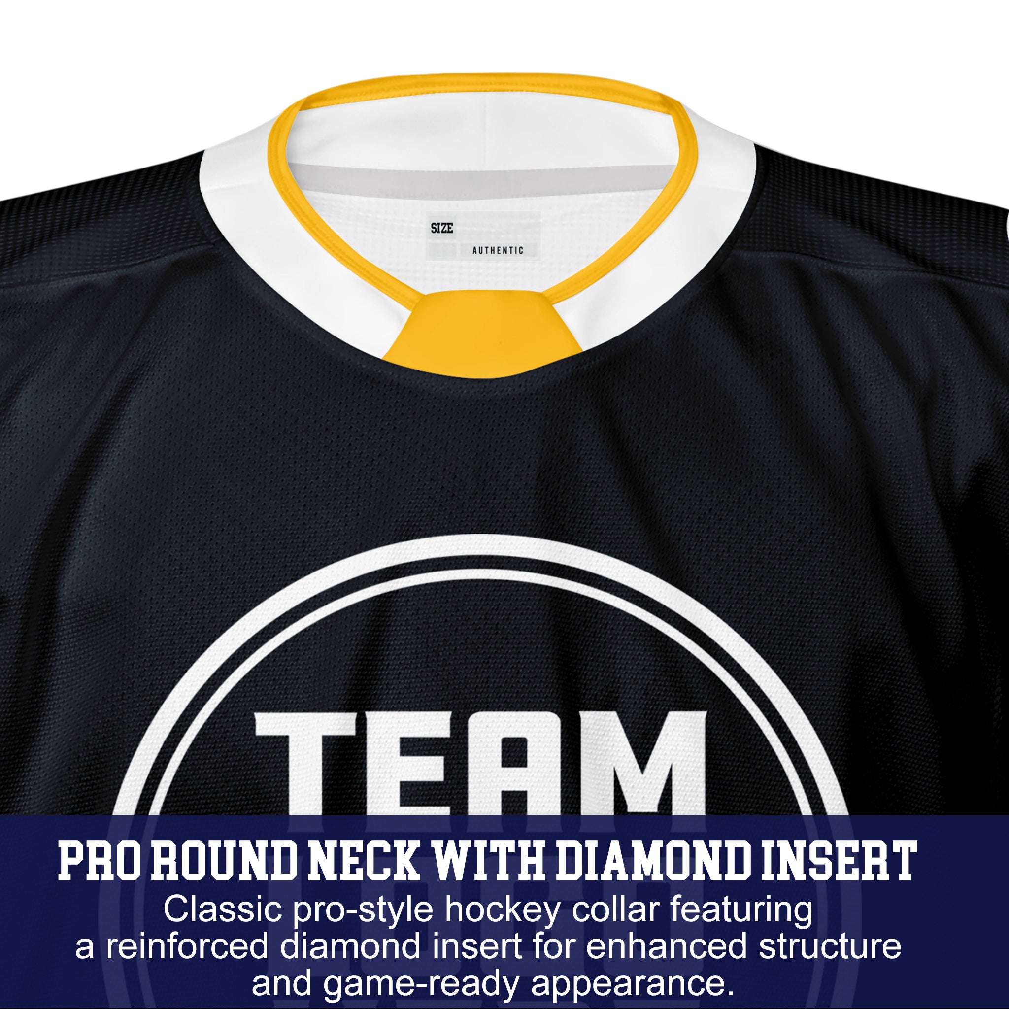 Custom Hockey Jersey Elite Pro EP-201 BlackGoldWhite