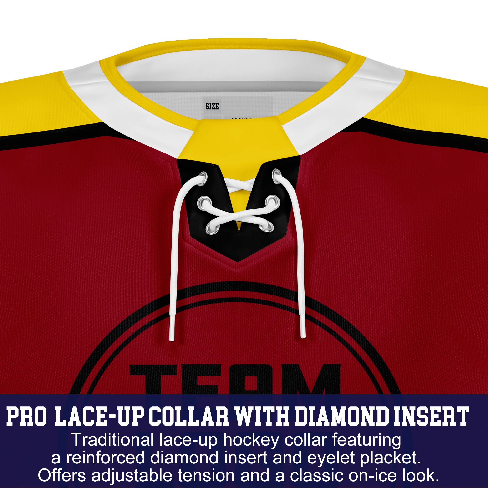 Custom Hockey Jersey Varsity Teamwear VT-208 RedYellowBlack