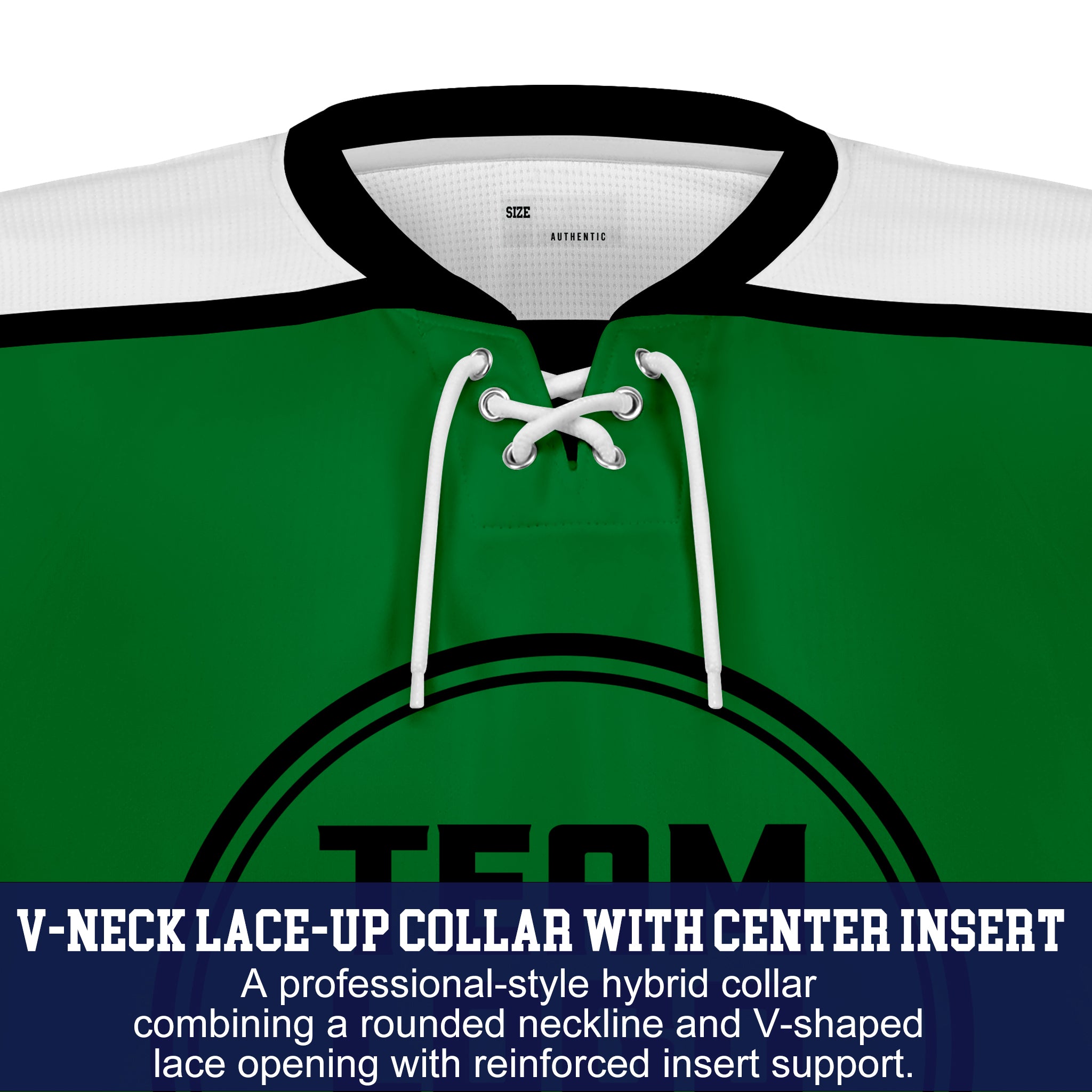 Custom Hockey Jersey Varsity Teamwear VT-301 GreenBlackWhite