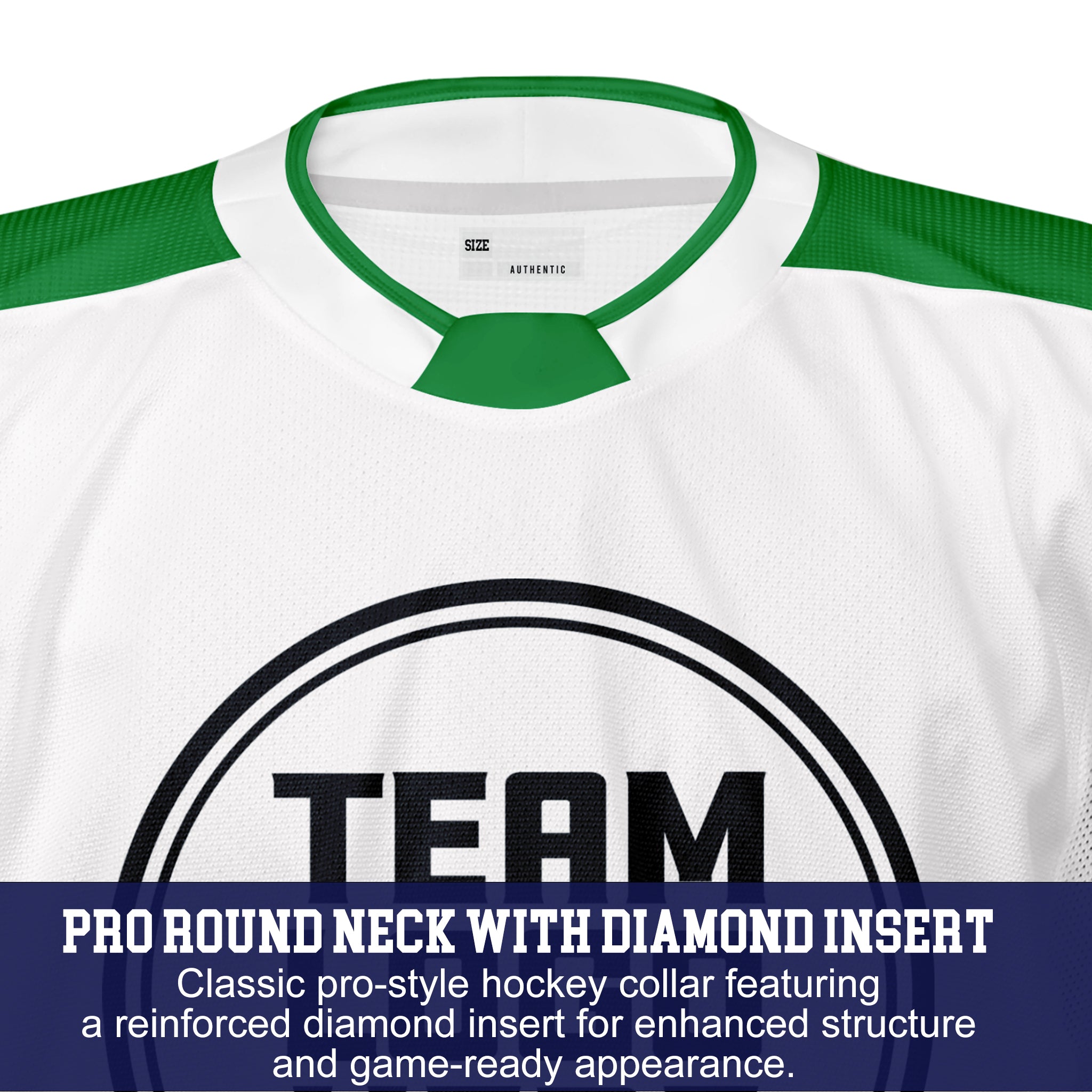 Custom Hockey Jersey Elite Pro EP-202 GreenWhiteBlack