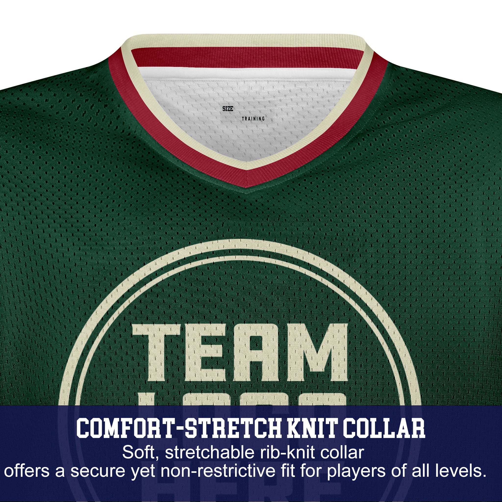 Custom Hockey Jersey Practice PS-107 GreenRedCream