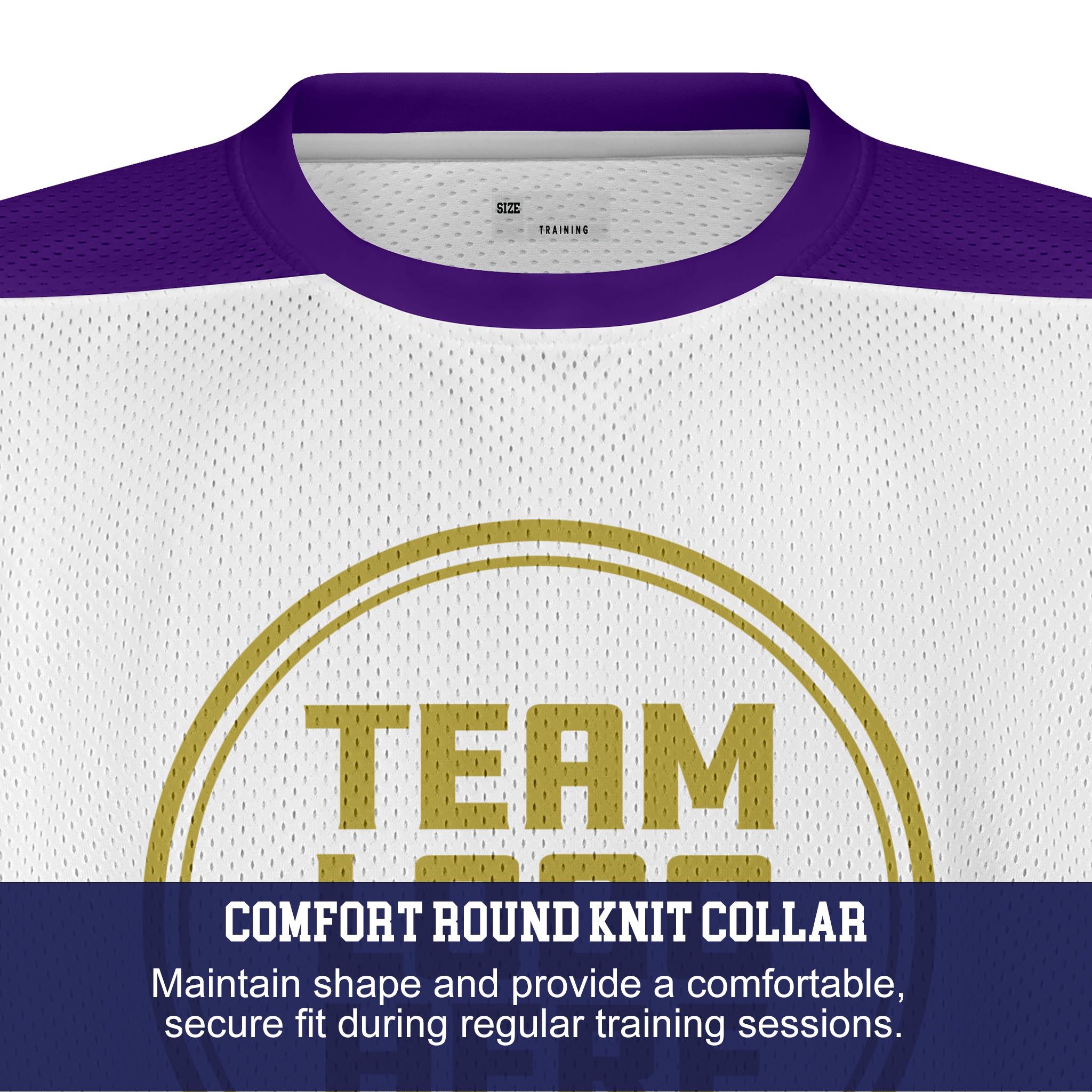 Custom Hockey Jersey Practice PS-302 WhitePurpleScarletGold (Sample)