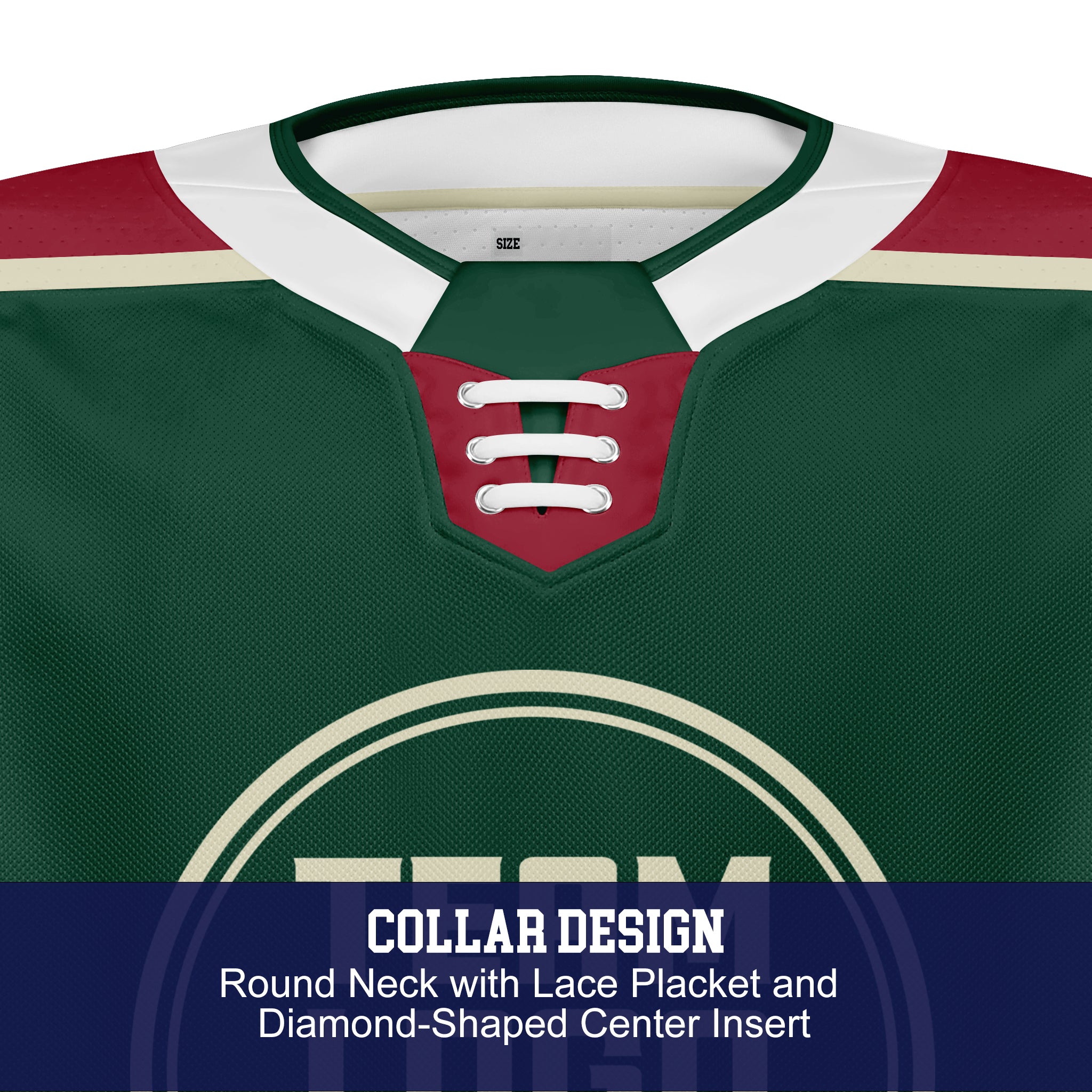 Custom Hockey Jersey Elite Pro EP-301 GreenCreamRed