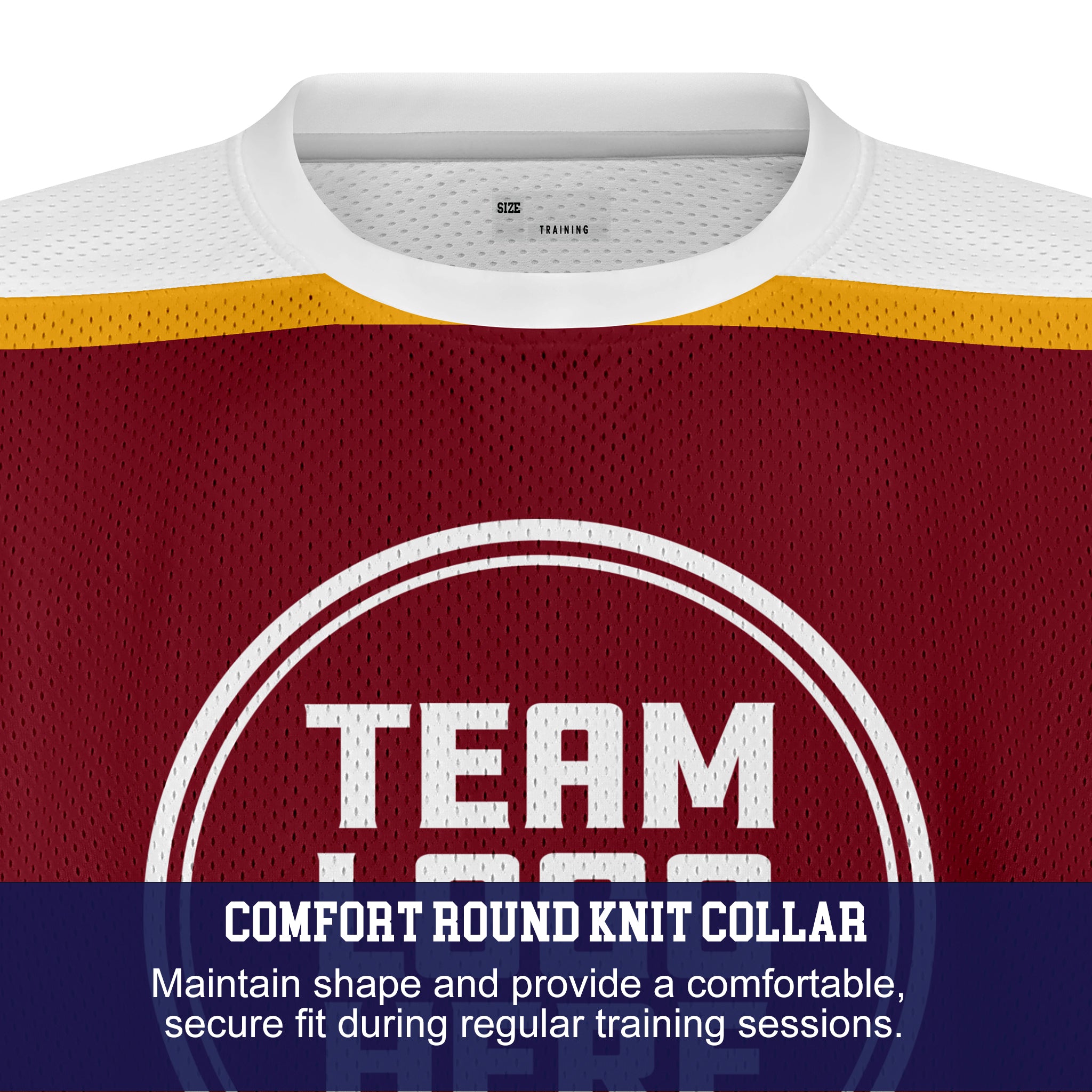 Custom Hockey Jersey Practice PS-301 RedWhiteGold (Sample)