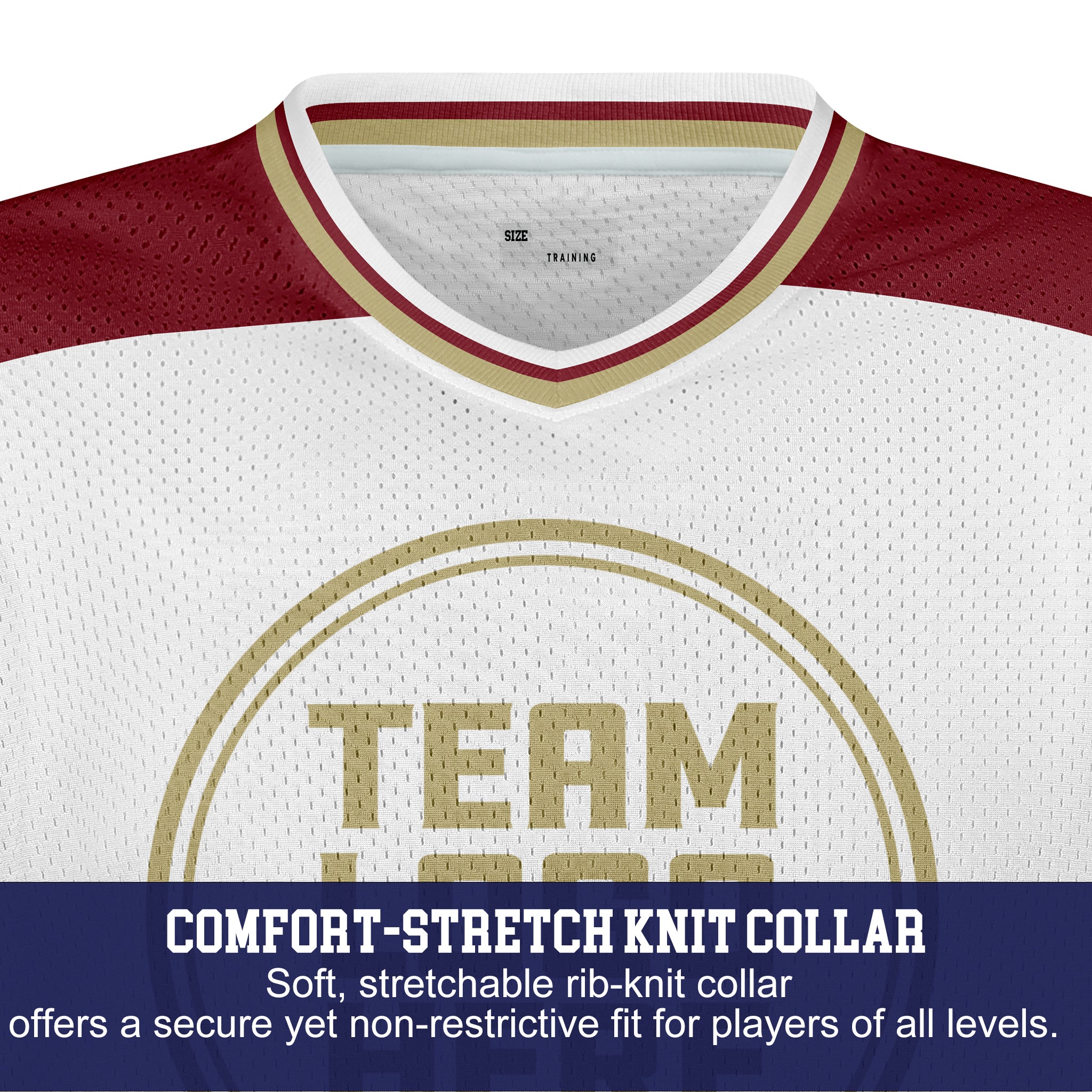 Custom Hockey Jersey Practice PS-102 WhiteWineSand