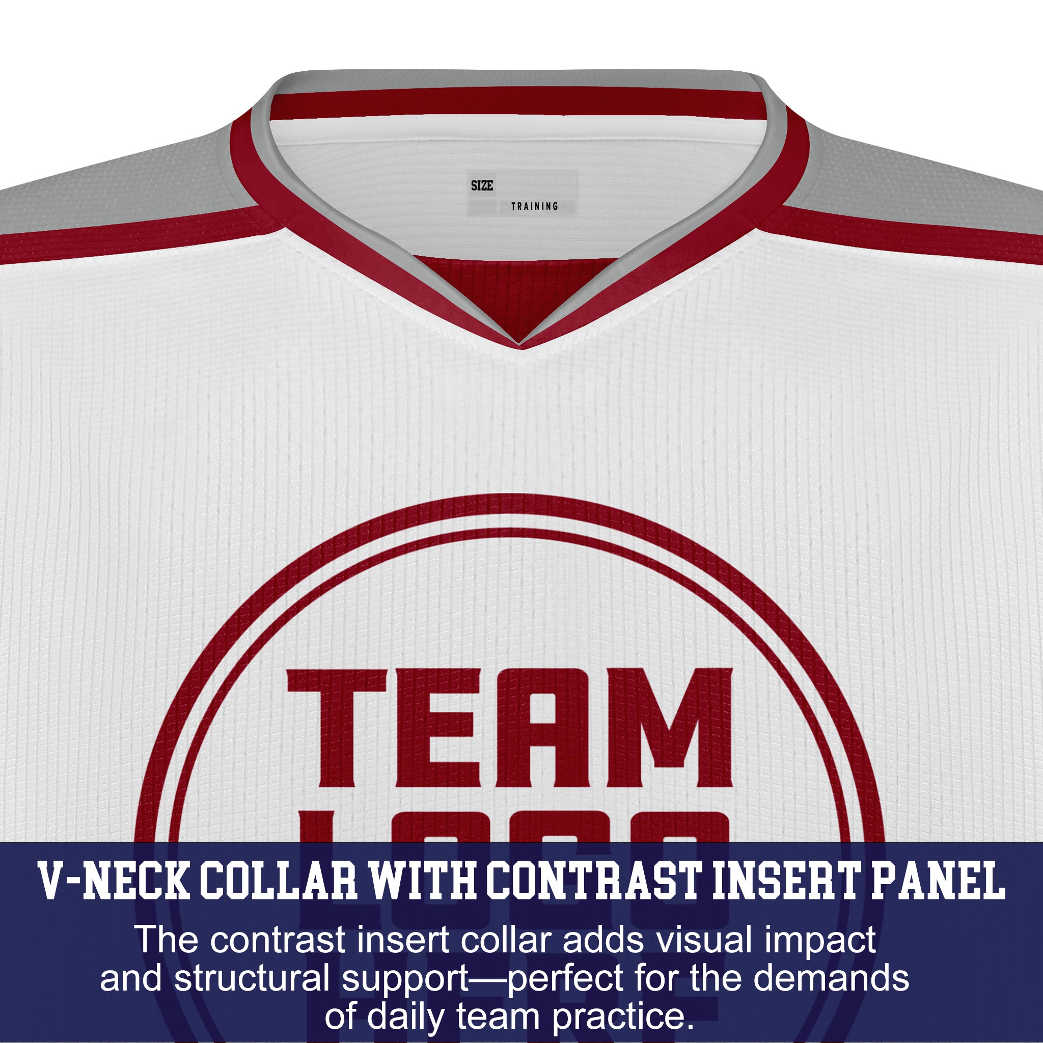 Custom Hockey Jersey Practice PS-202 WhiteRedSilver