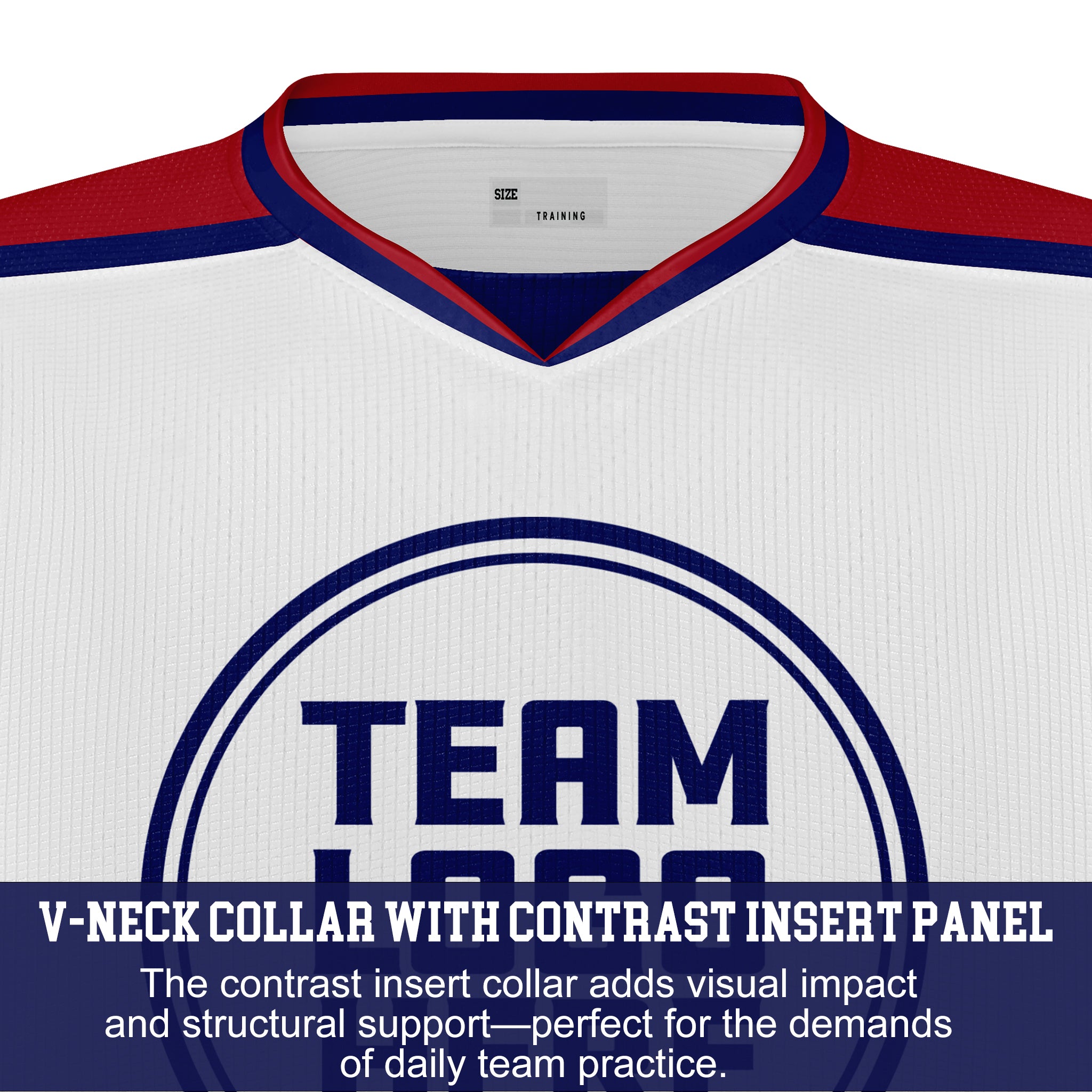 Custom Hockey Jersey Practice PS-202 WhiteNavyRed