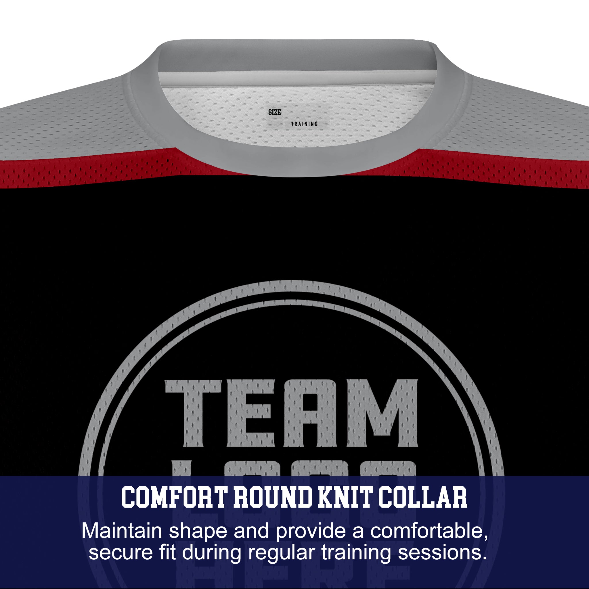 Custom Hockey Jersey Practice PS-301 BlackGrayRed (Sample)