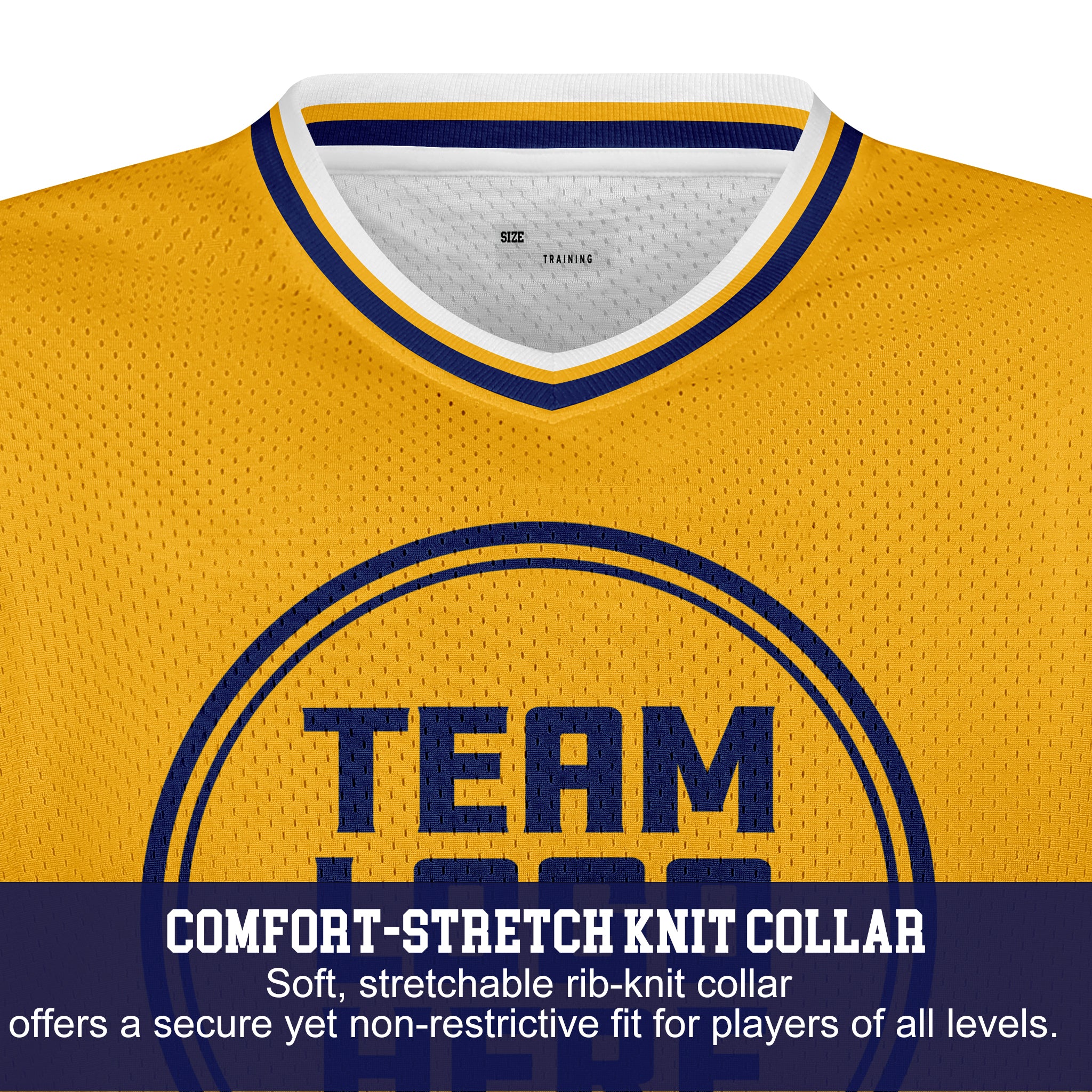 Custom Hockey Jersey Practice PS-103 GoldNavy (Sample)