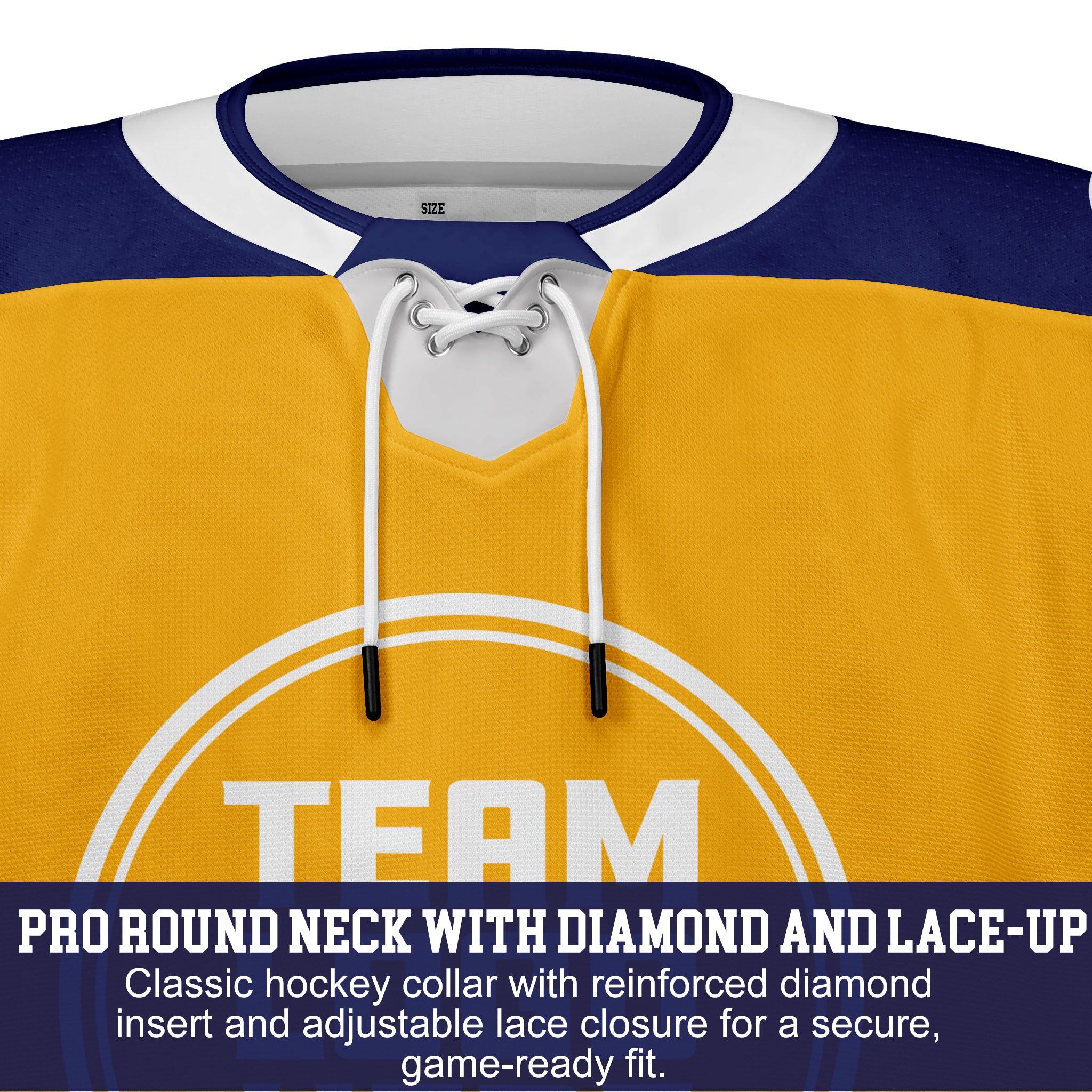 Custom Hockey Jersey Elite Pro EP-105 GoldNavyGreenWhite