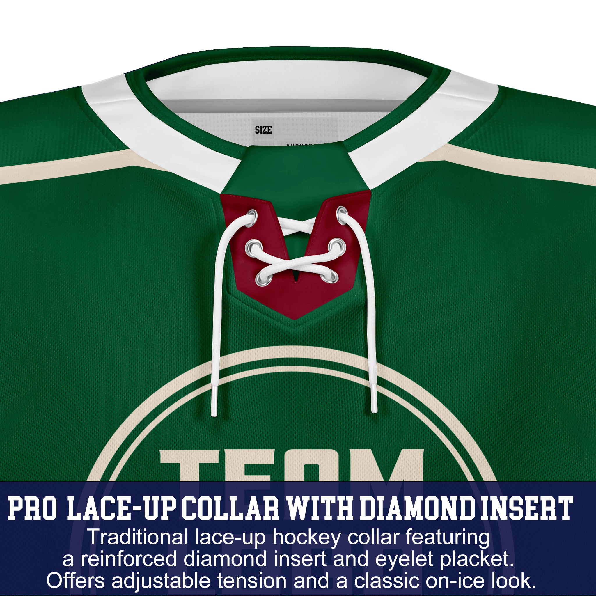Custom Hockey Jersey Varsity Teamwear VT-202 ForestBeigeWine
