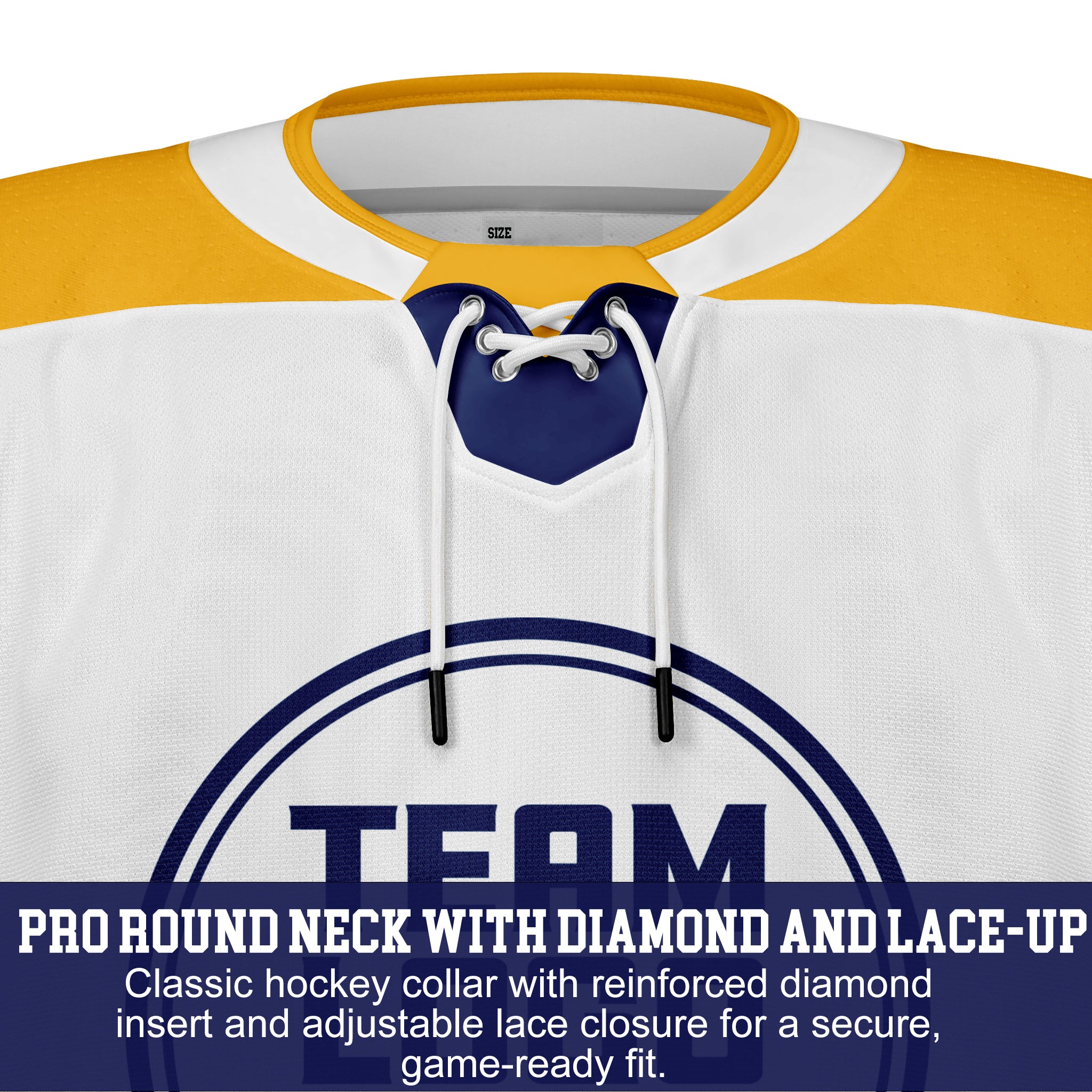 Custom Hockey Jersey Elite Pro EP-103 WhiteGoldNavy