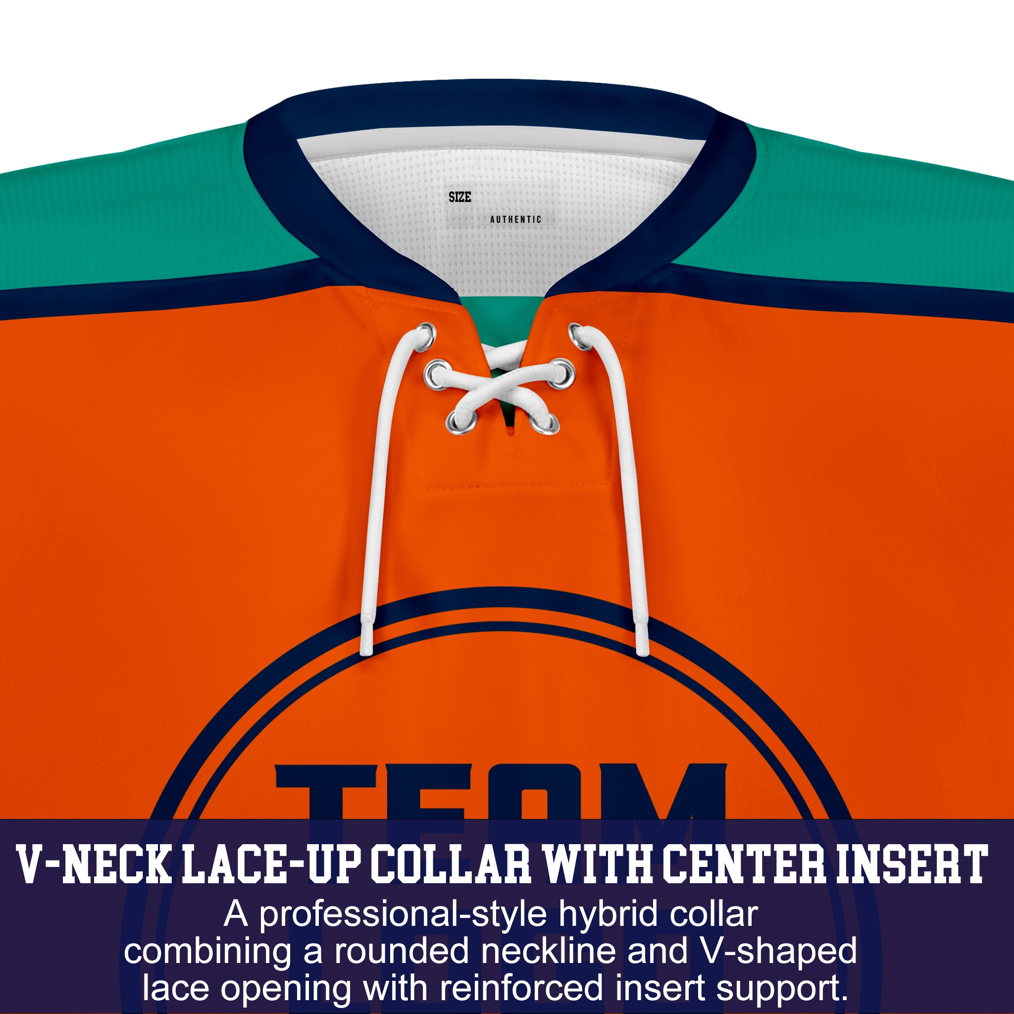 Custom Hockey Jersey Varsity Teamwear VT-301 OrangeBlueTeal