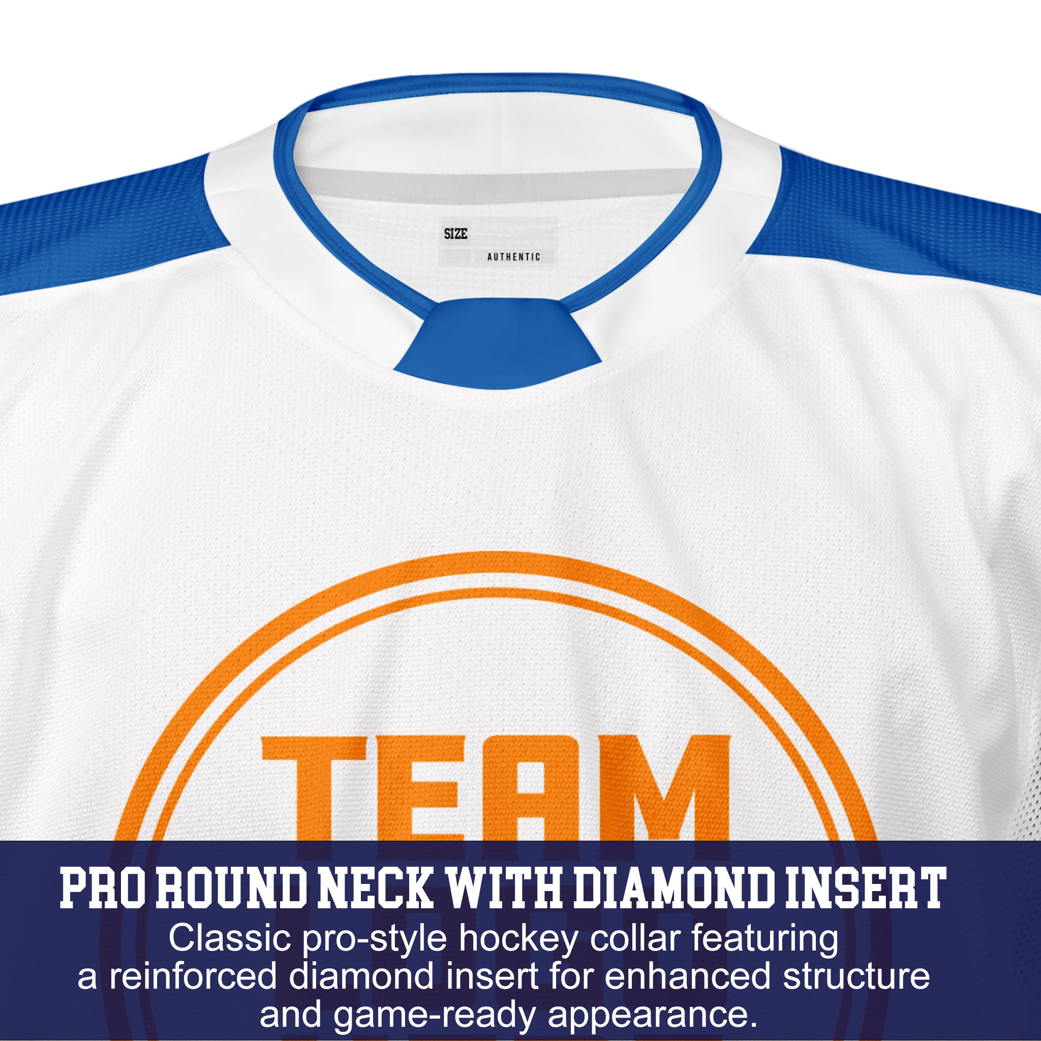 Custom Hockey Jersey Elite Pro EP-202 RoyalWhiteOrange
