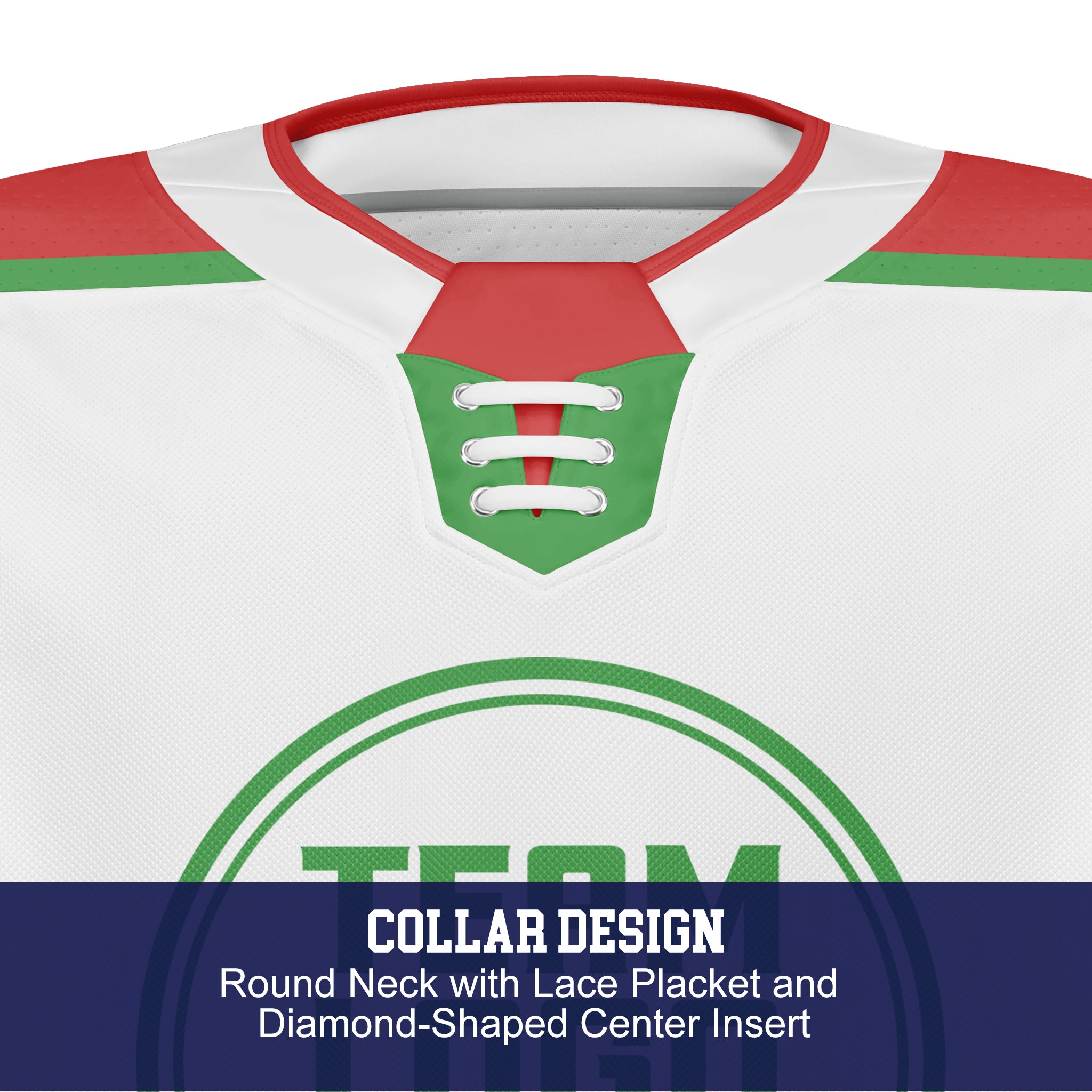Custom Hockey Jersey Elite Pro EP-303 WhiteRedGreen