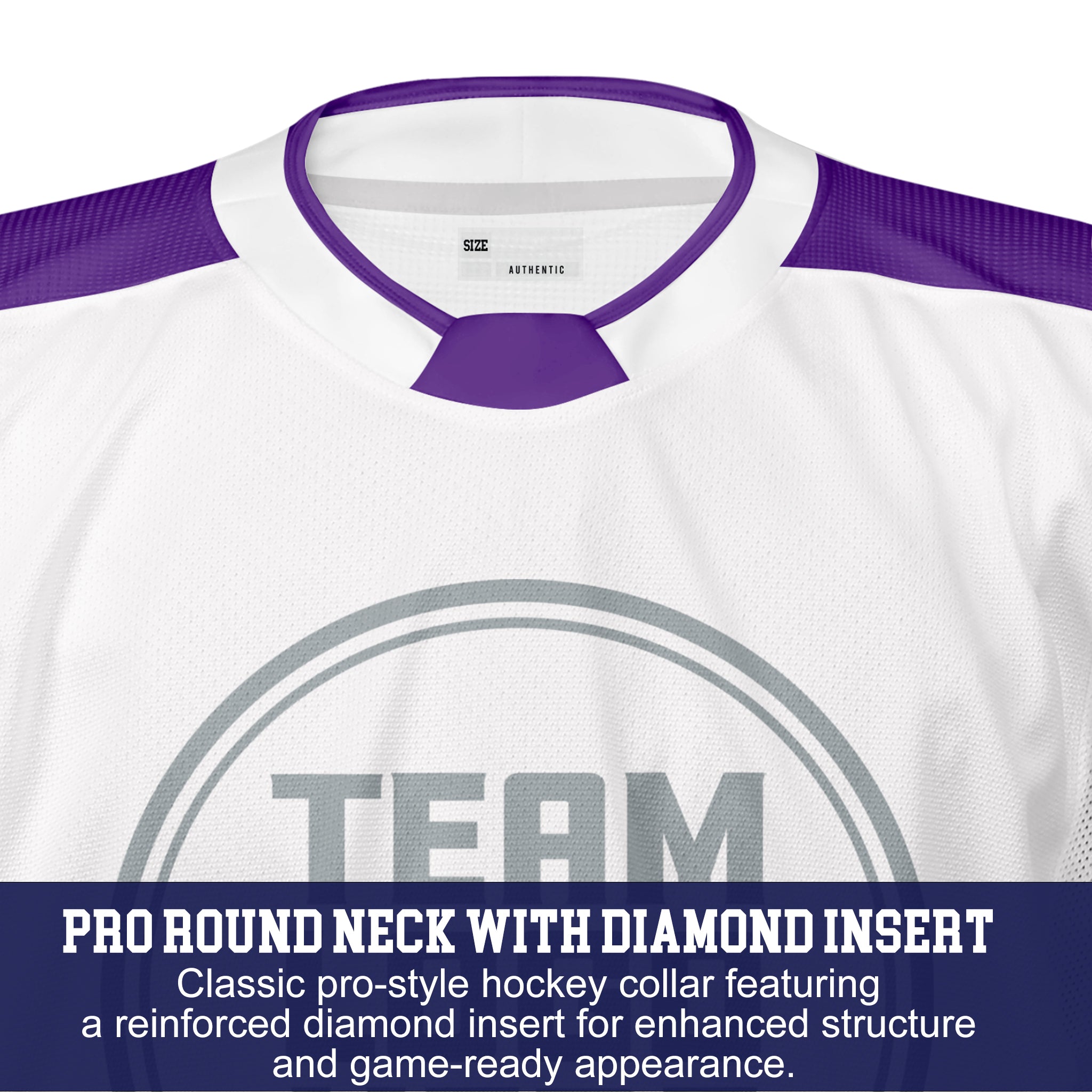 Custom Hockey Jersey Elite Pro EP-202 PurpleWhiteSilver